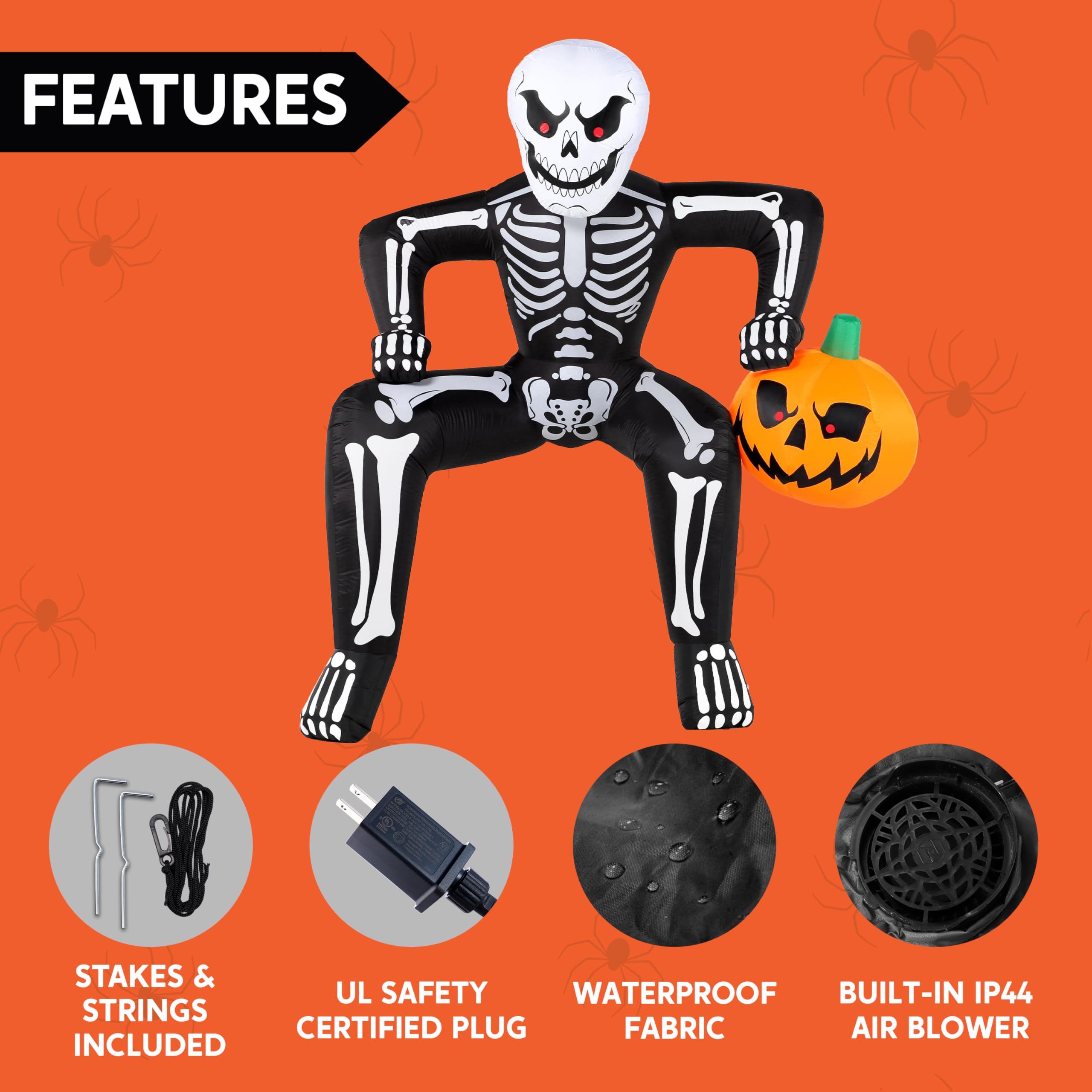 8.5ft Halloween Inflatable Skeleton - Image 5
