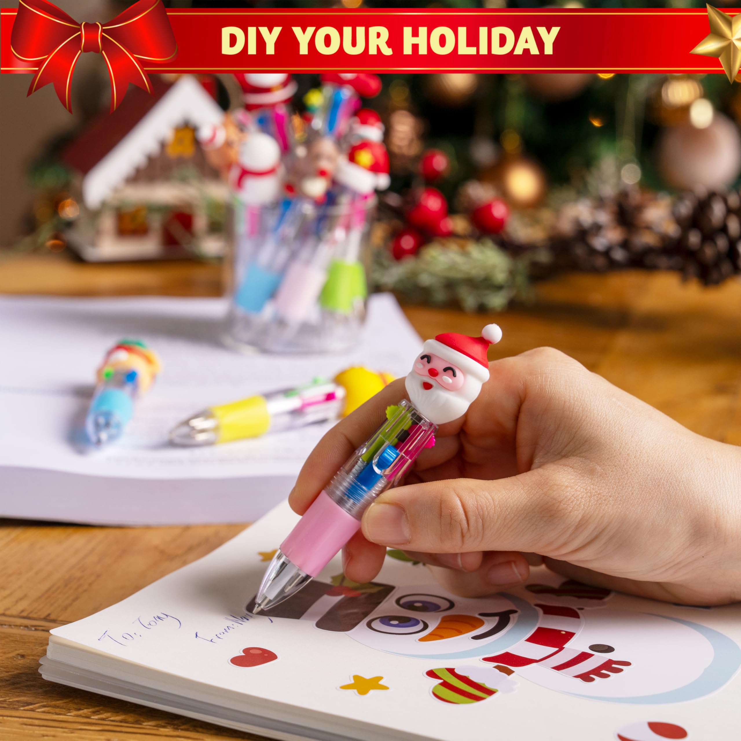 24 PCS Christmas Multicolor Pens Bulk For Kids - Image 5