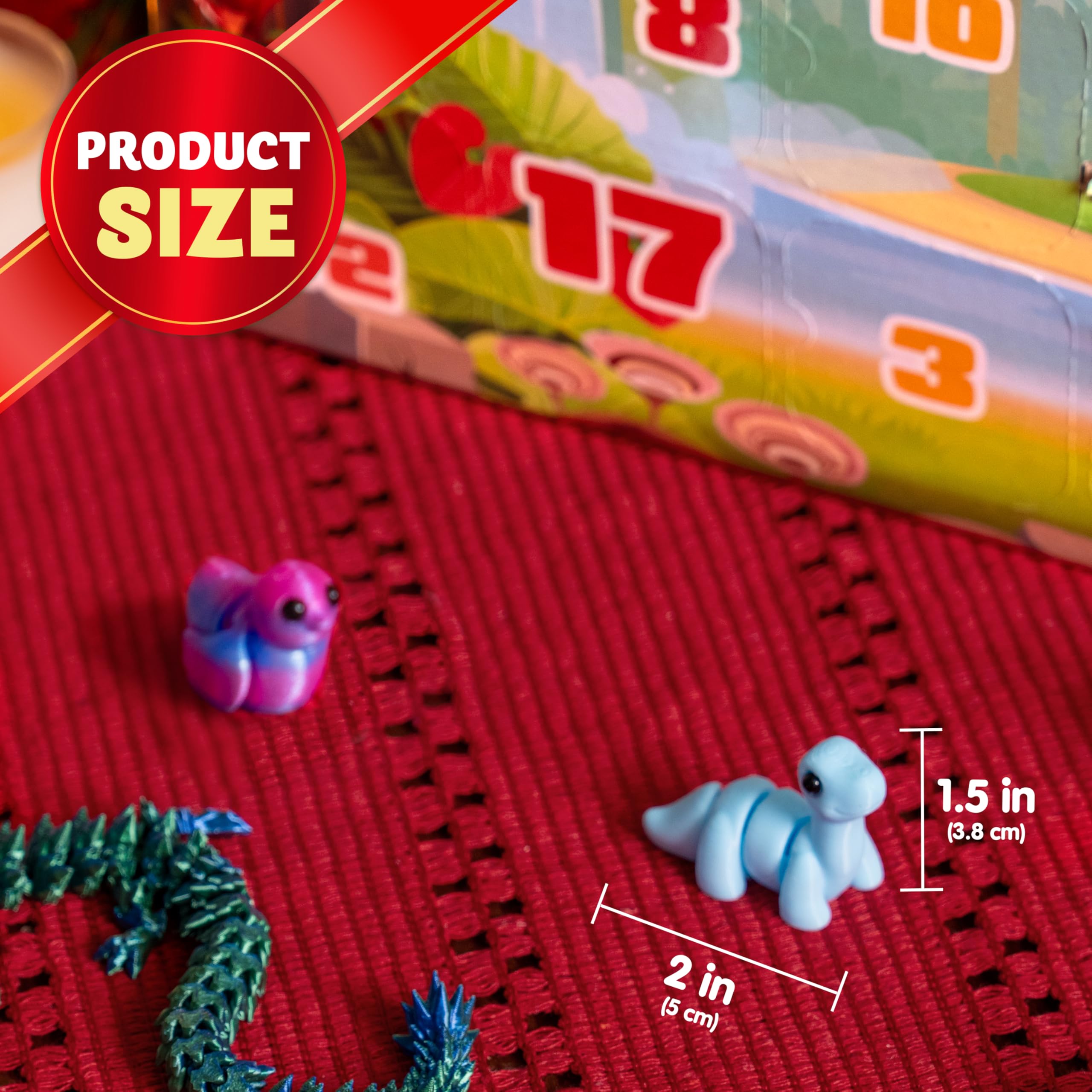 24 Pcs Christmas Advent Calendar 3D Printed Toys - Image 5