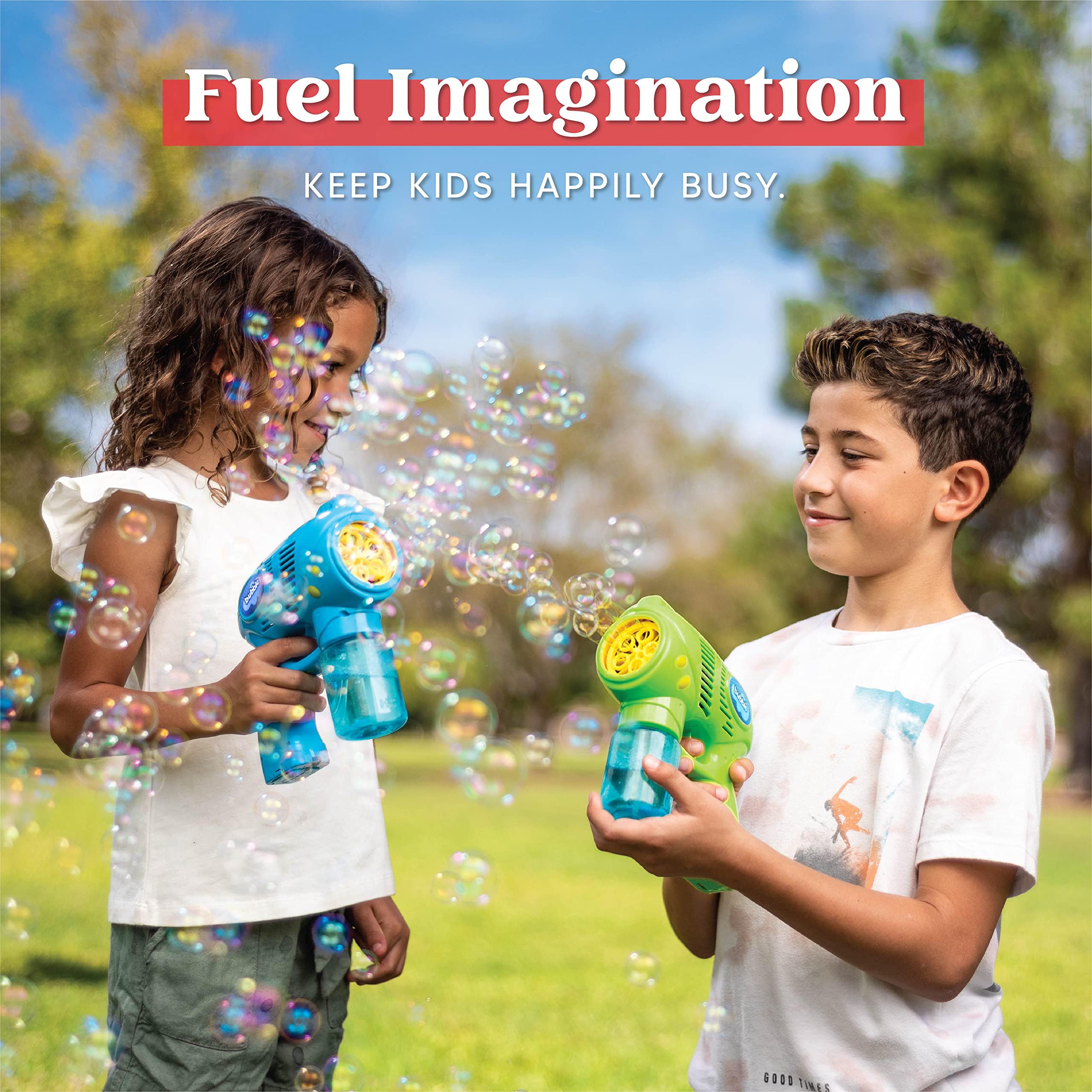 7in Bubble Gun Blower with 2 Bottles of 5 oz. Bubble Refill Solution, 2 Pcs - Image 5