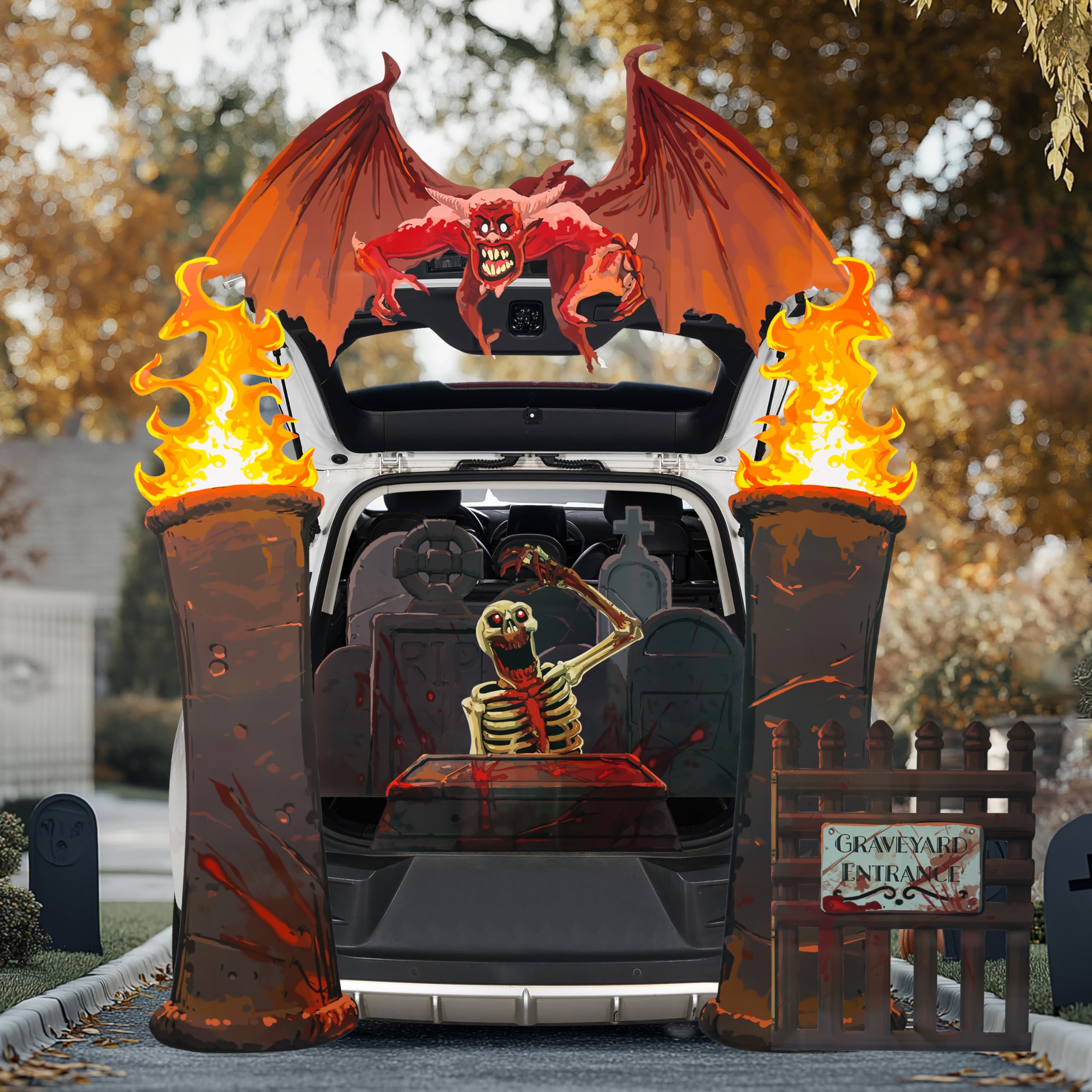 Halloween Cemetery Trunk or Treat Car Decorations Kit - Image 5