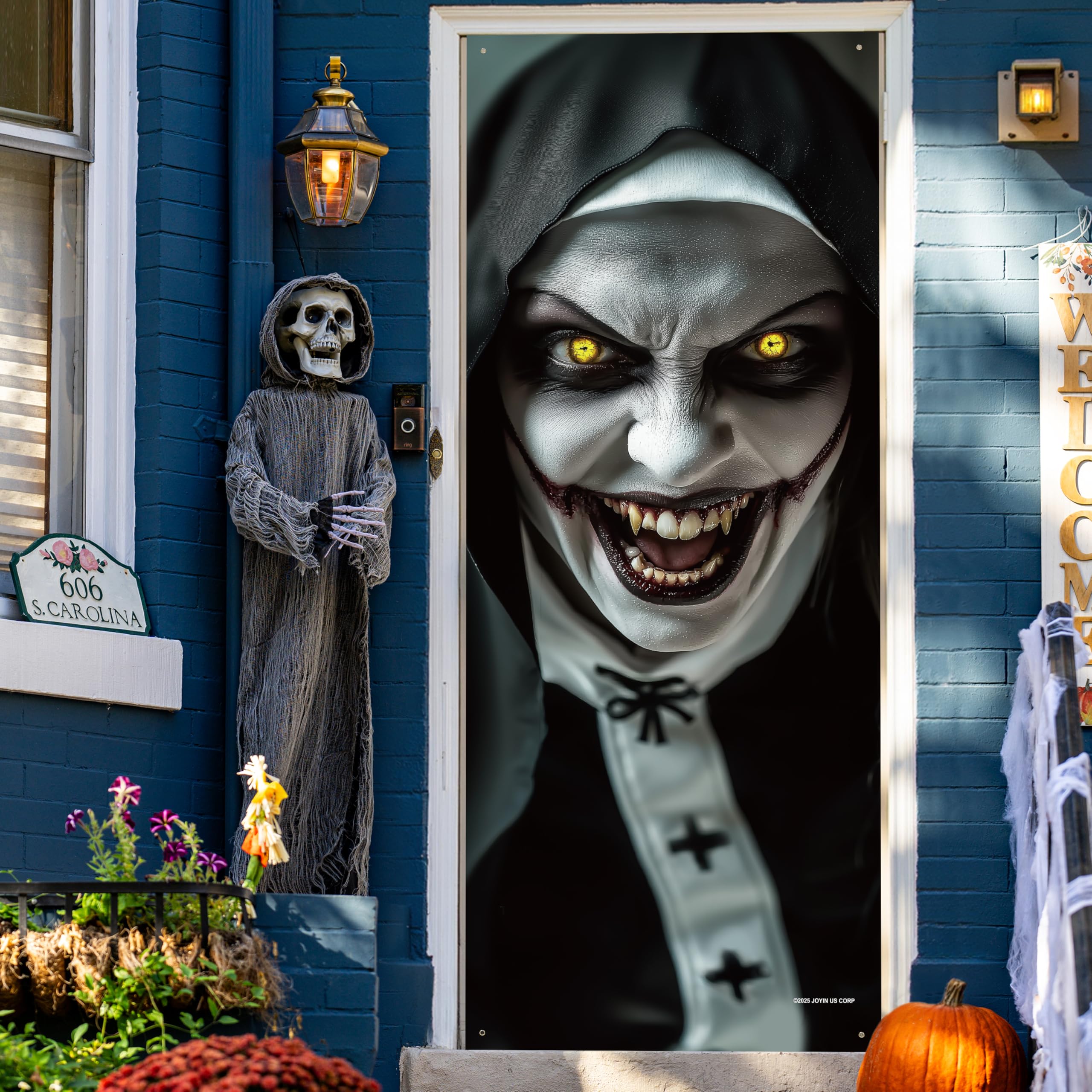 Halloween Scary Ghost Door Cover Decorations Indoor - Image 5
