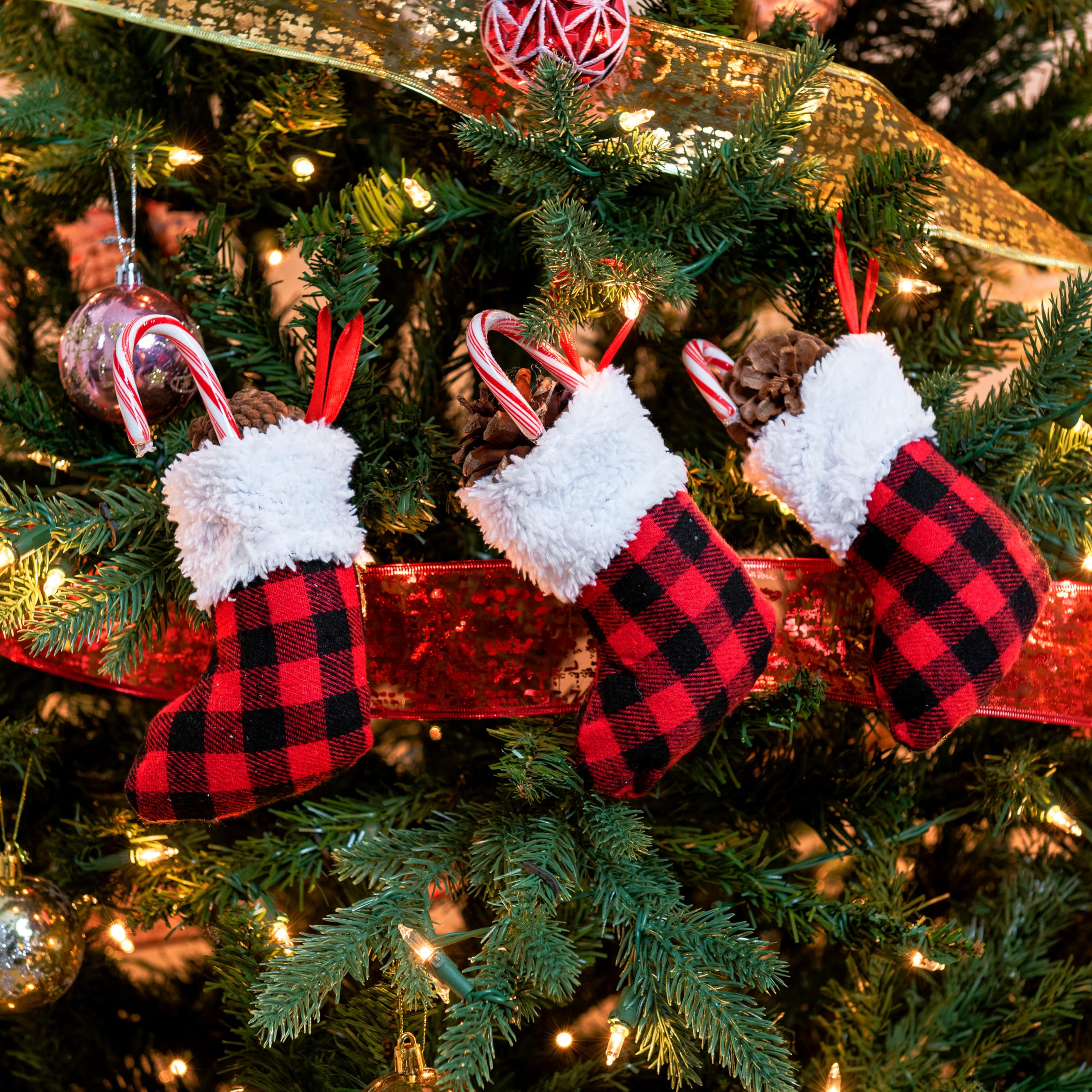 24 PCS 5” Mini Christmas Stocking - Image 5