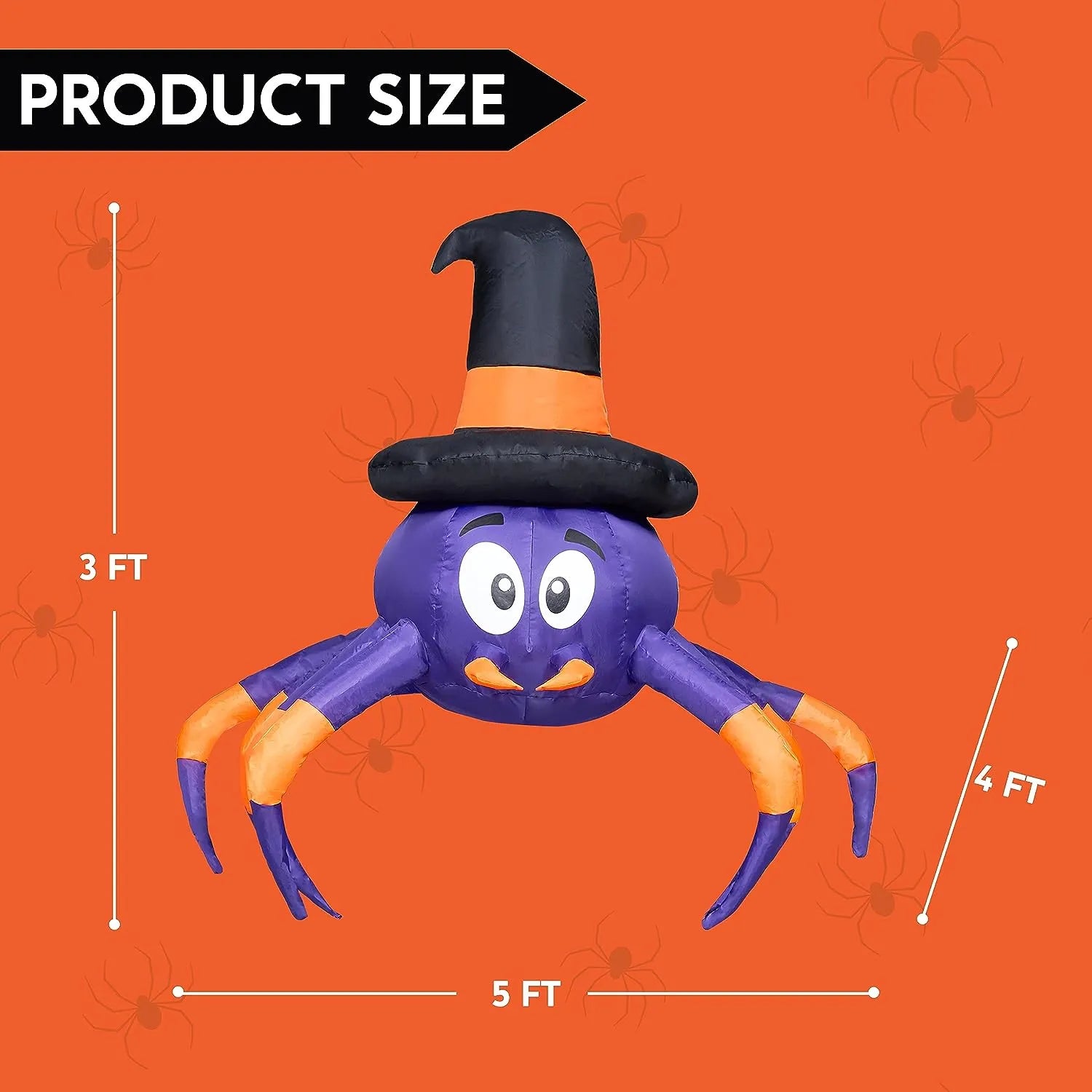 5ft Wide Spider Car Trunk Inflatable Decoration - Image 7