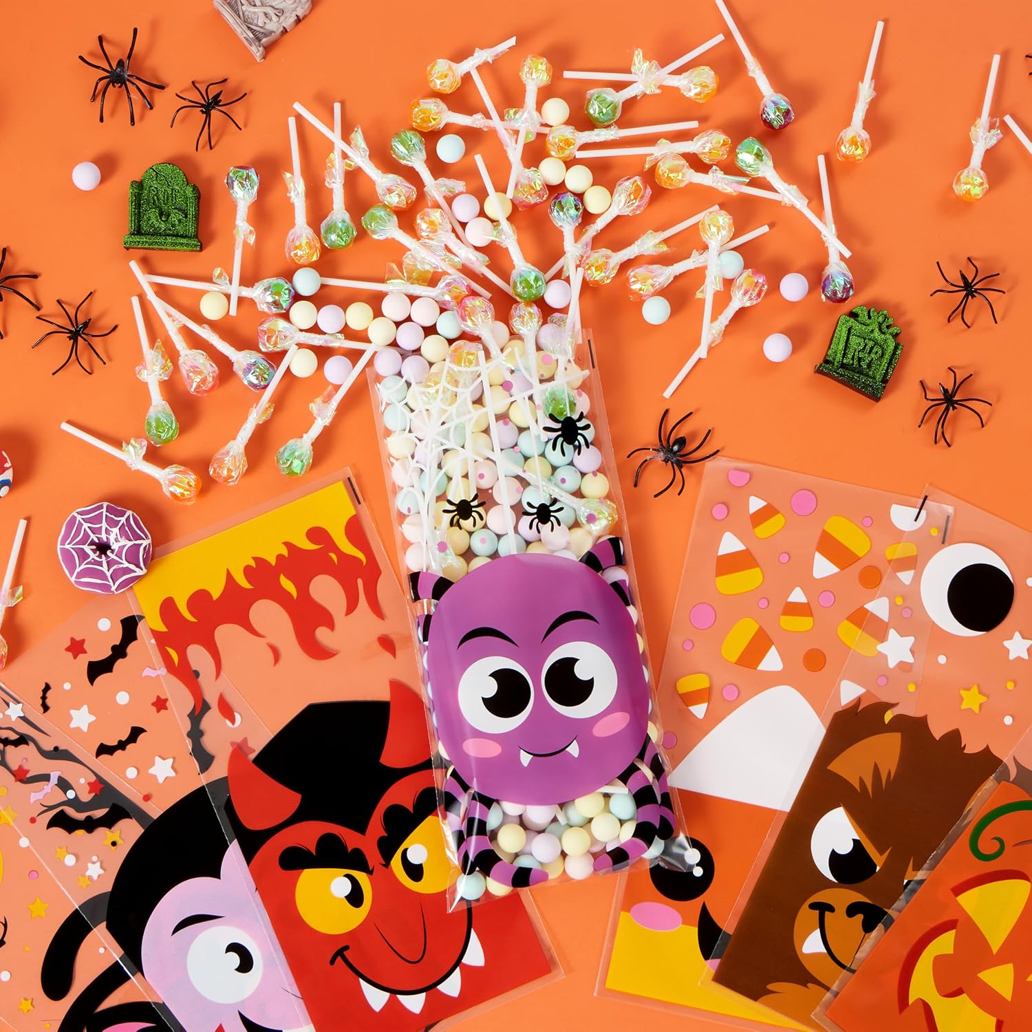 JOYIN 108 Pcs Halloween Treat Bags with Ties - Image 9