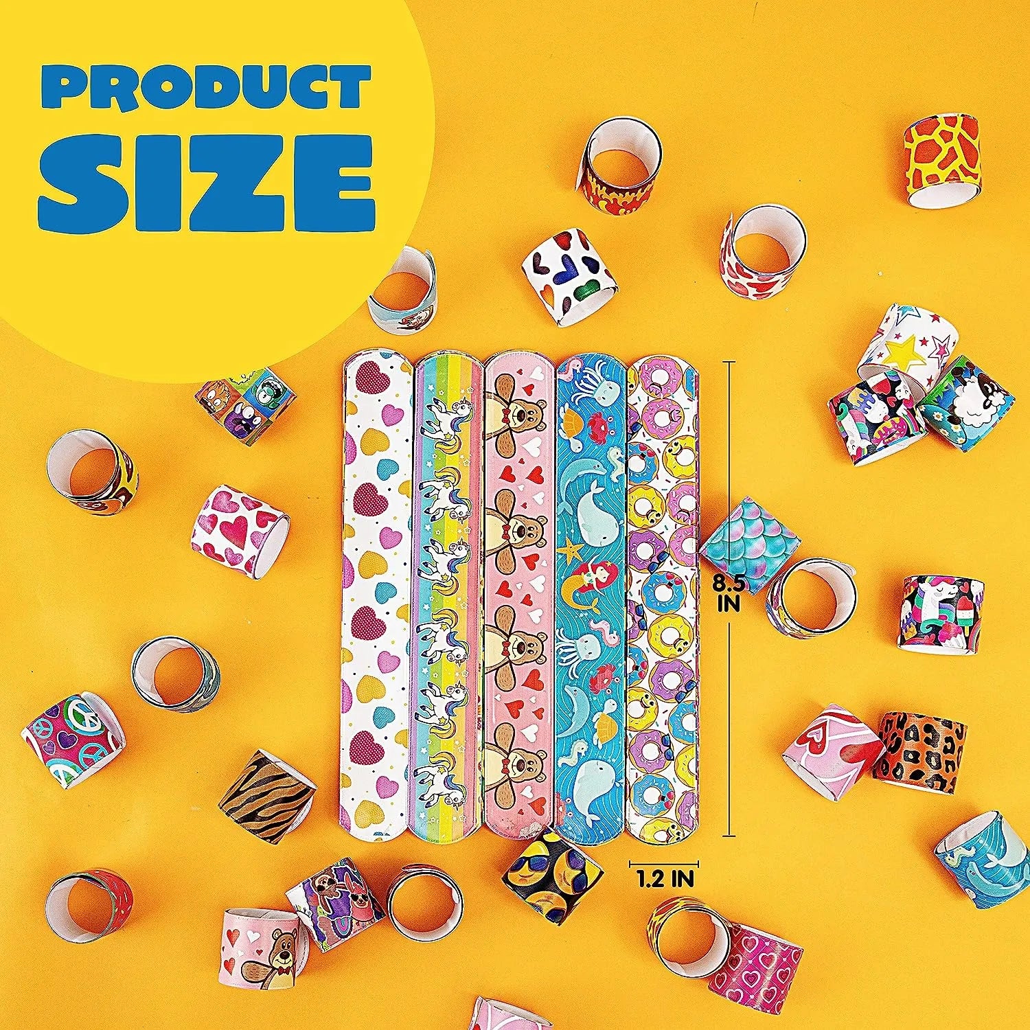 60Pcs Slap Bracelets, 36 Designs - Image 6