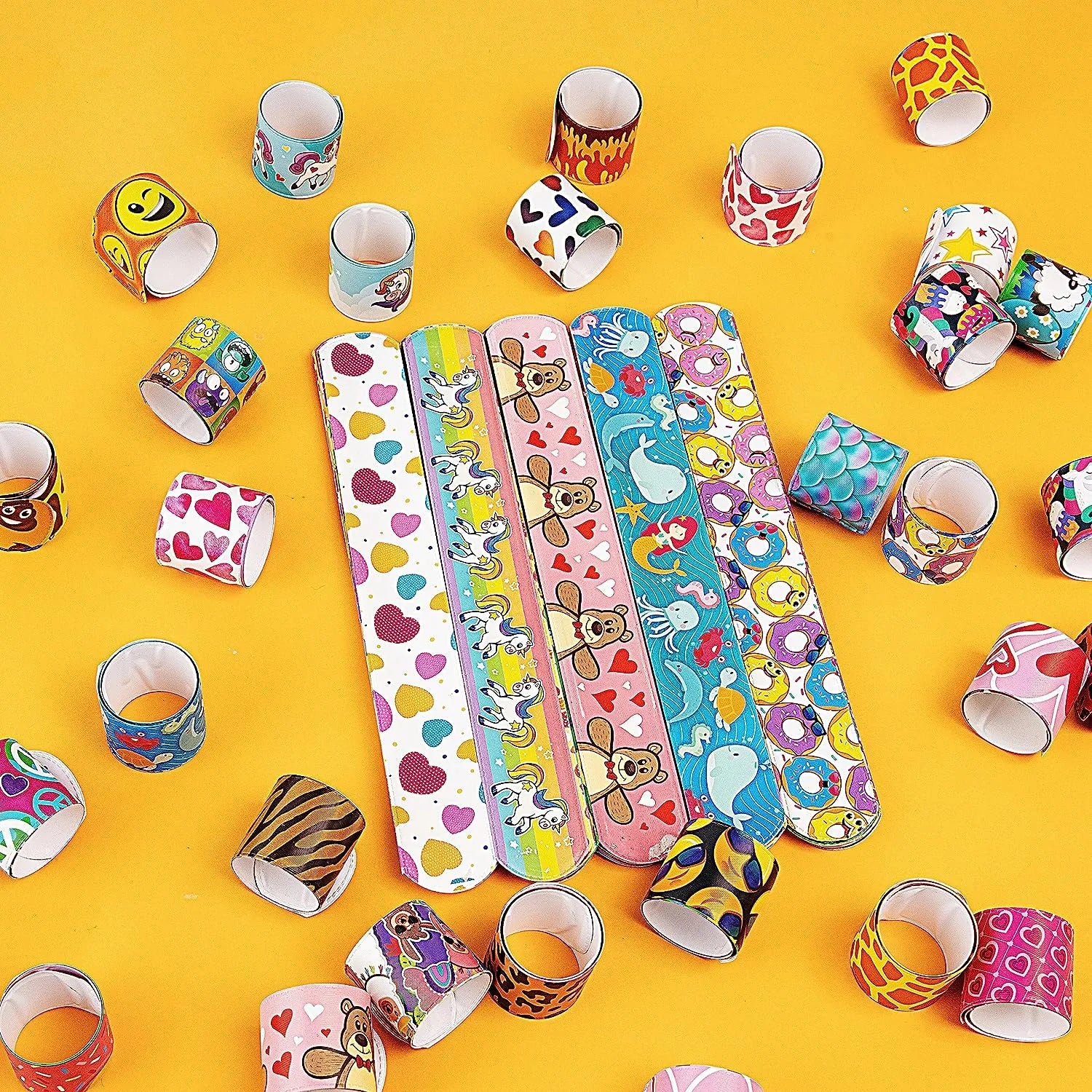 60Pcs Slap Bracelets, 36 Designs - Image 7