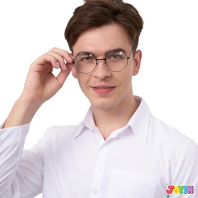 JOYIN Black Wire Round Glasses - Old Man Halloween Costume Accessory - Image 6
