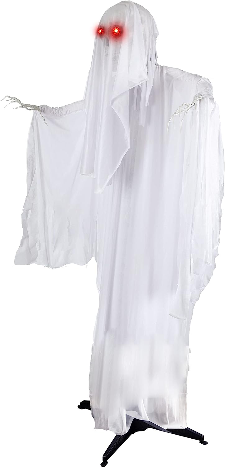 68in Standing Animated Ghost with Skeleton Hands - Image 3