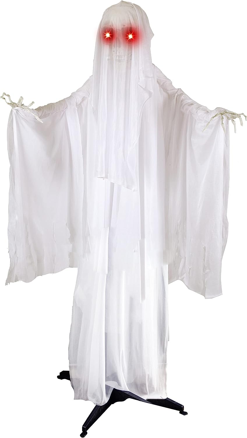 68in Standing Animated Ghost with Skeleton Hands - Image 4