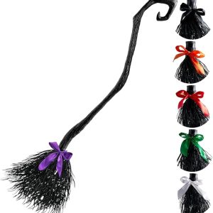 JOYIN 55 Witch Broom with Ribbons - Halloween Costume & Decor Prop