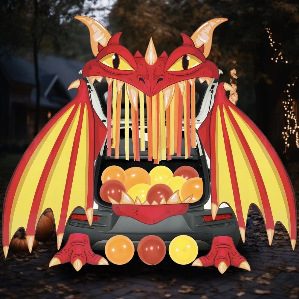 Halloween Fire Dragon Trunk Or Treat Car Decorations Kit - Image 7