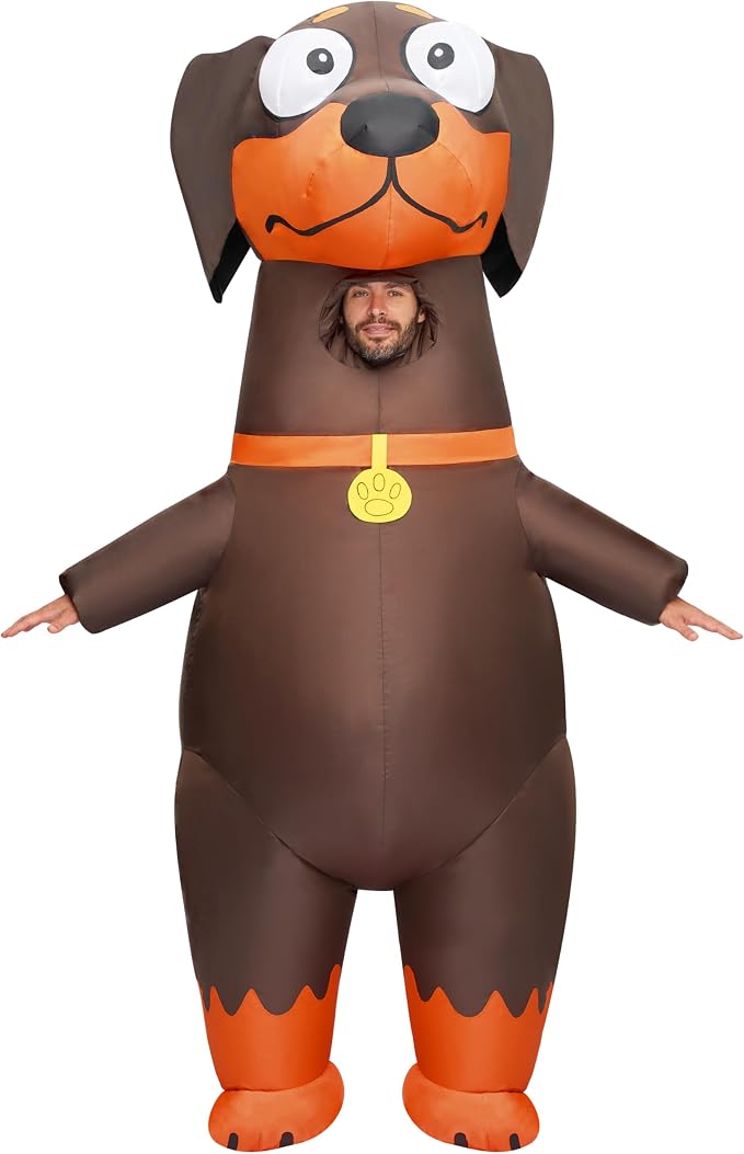 JOYIN Adult Inflatable Dachshund Costume - Blow Up Dog Halloween Suit - Image 5