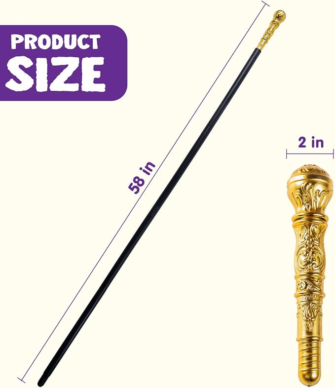 JOYIN Vintage Walking Cane Prop - Classic Halloween Costume Accessory - Image 7