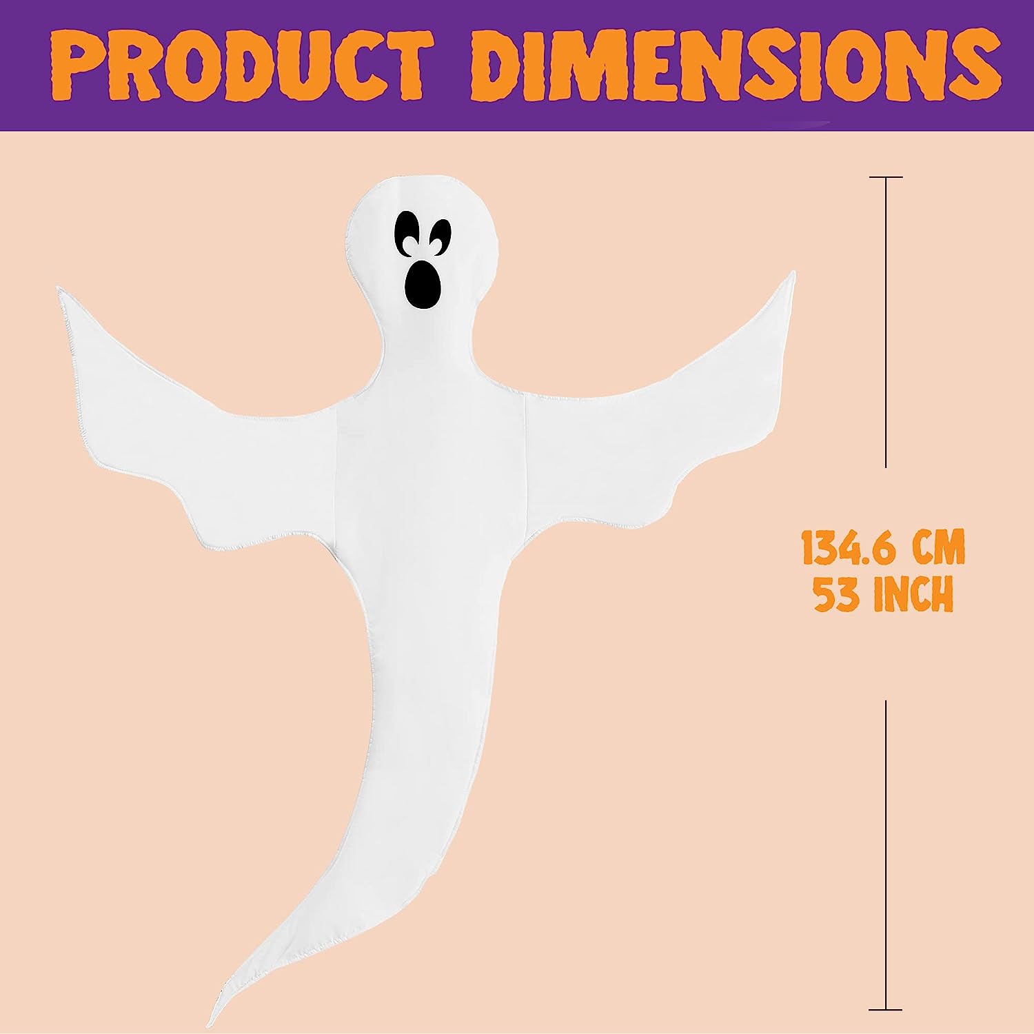 2Pcs Tree Wrap Decoration Ghost 53in - Image 6