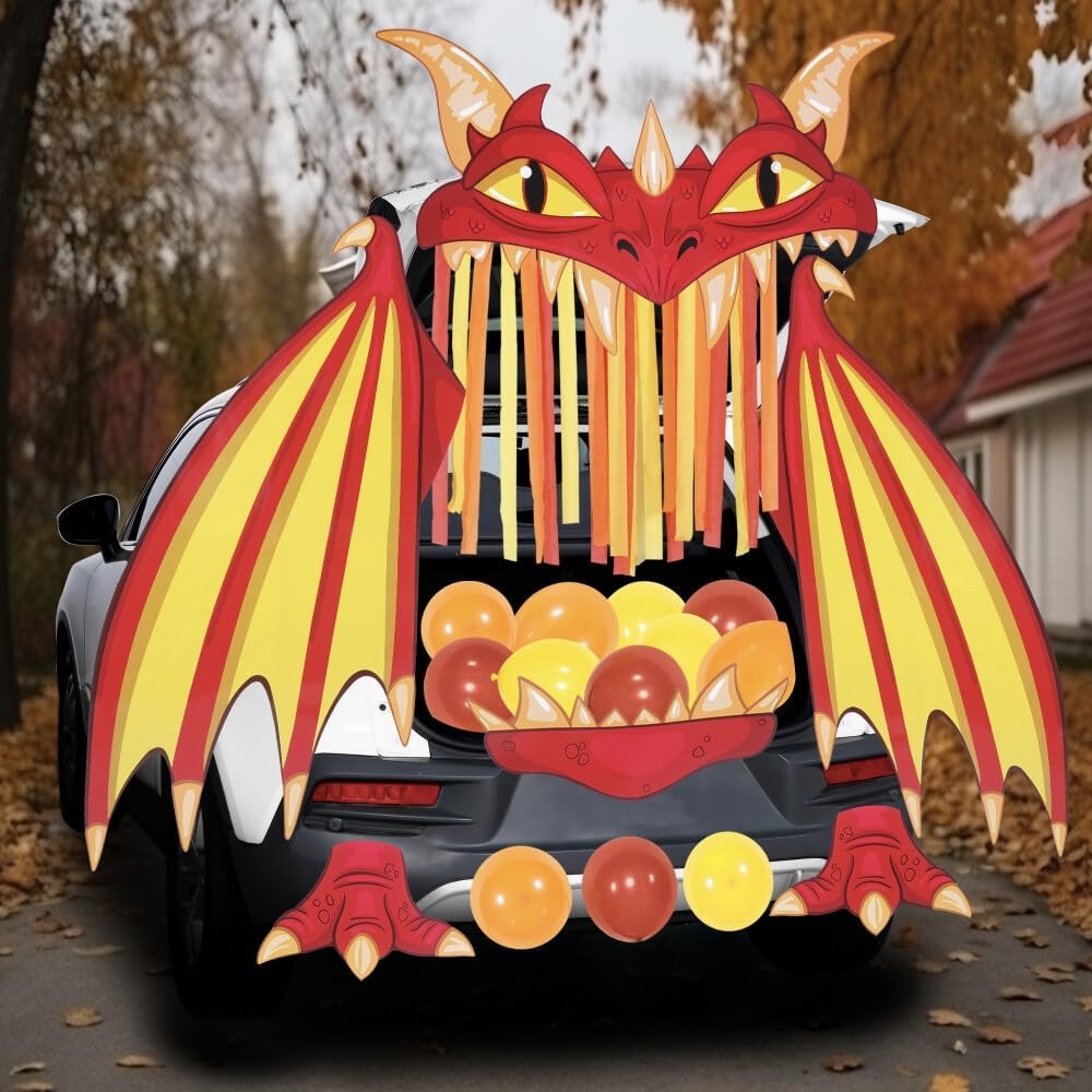 Halloween Fire Dragon Trunk Or Treat Car Decorations Kit - Image 2