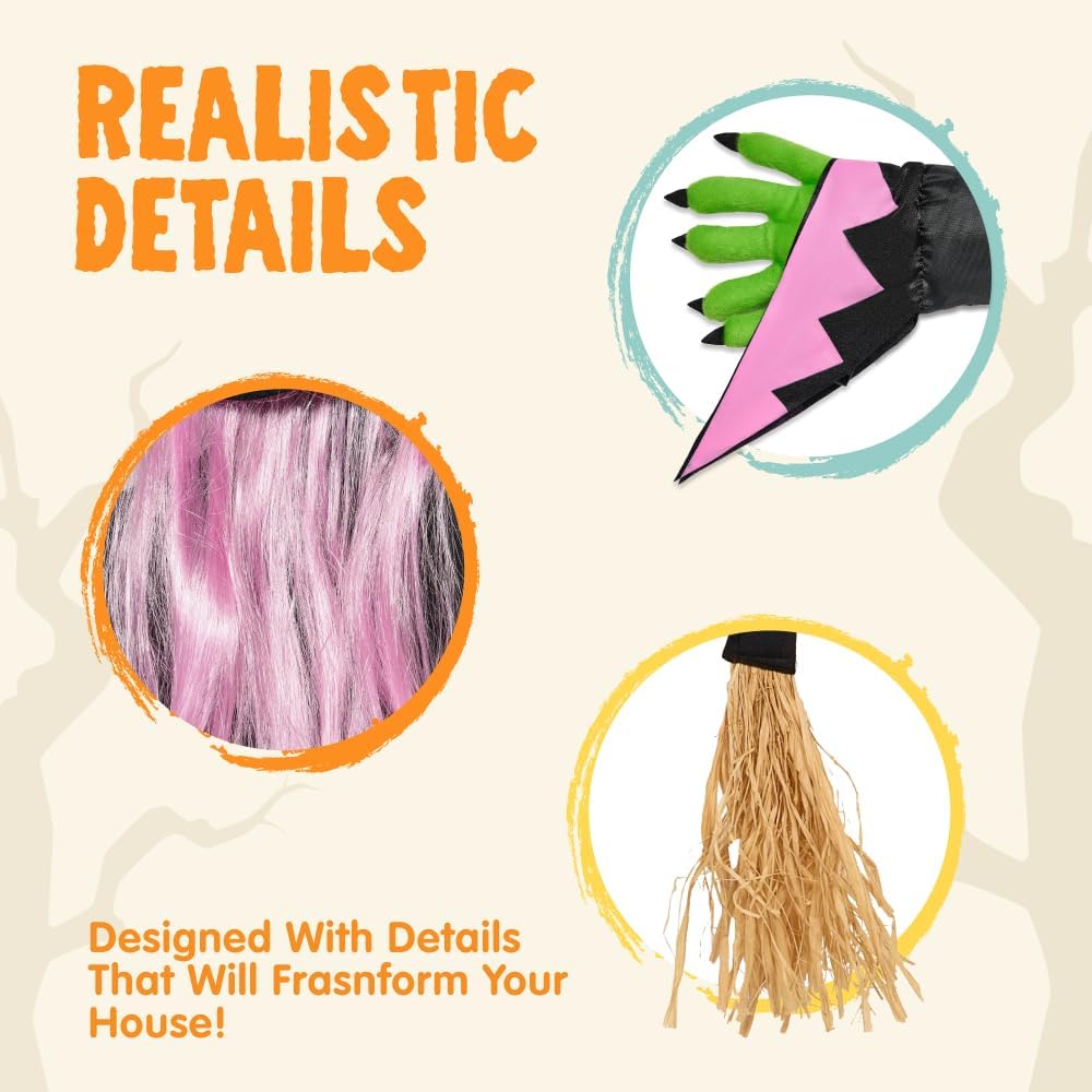 60 Halloween Crashing Witch Decorations - Image 7