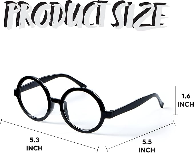 JOYIN Wizard Round Glasses - Black Circle Halloween Costume Accessory - Image 3