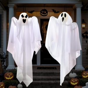2 Packs 27.5 Halloween Decoration Hanging Ghosts Outdoor