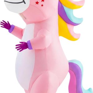JOYIN Adult Inflatable Unicorn Costume - Full Body Halloween Blow Up Suit