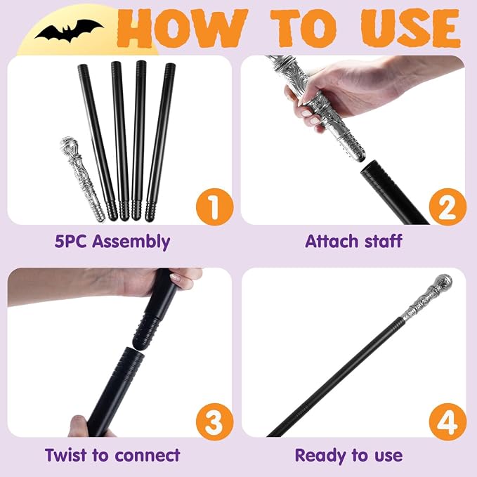 JOYIN Vintage Walking Cane - Complete Your Halloween Character - Image 3