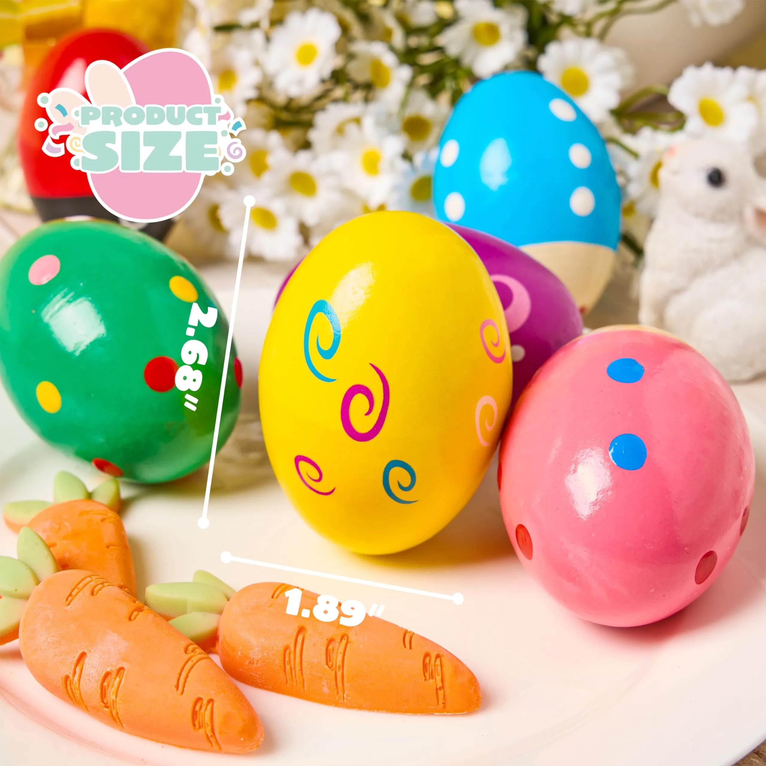 6Packs Easter Wooden Egg Shakers Maracas Percussion Musical - Image 8