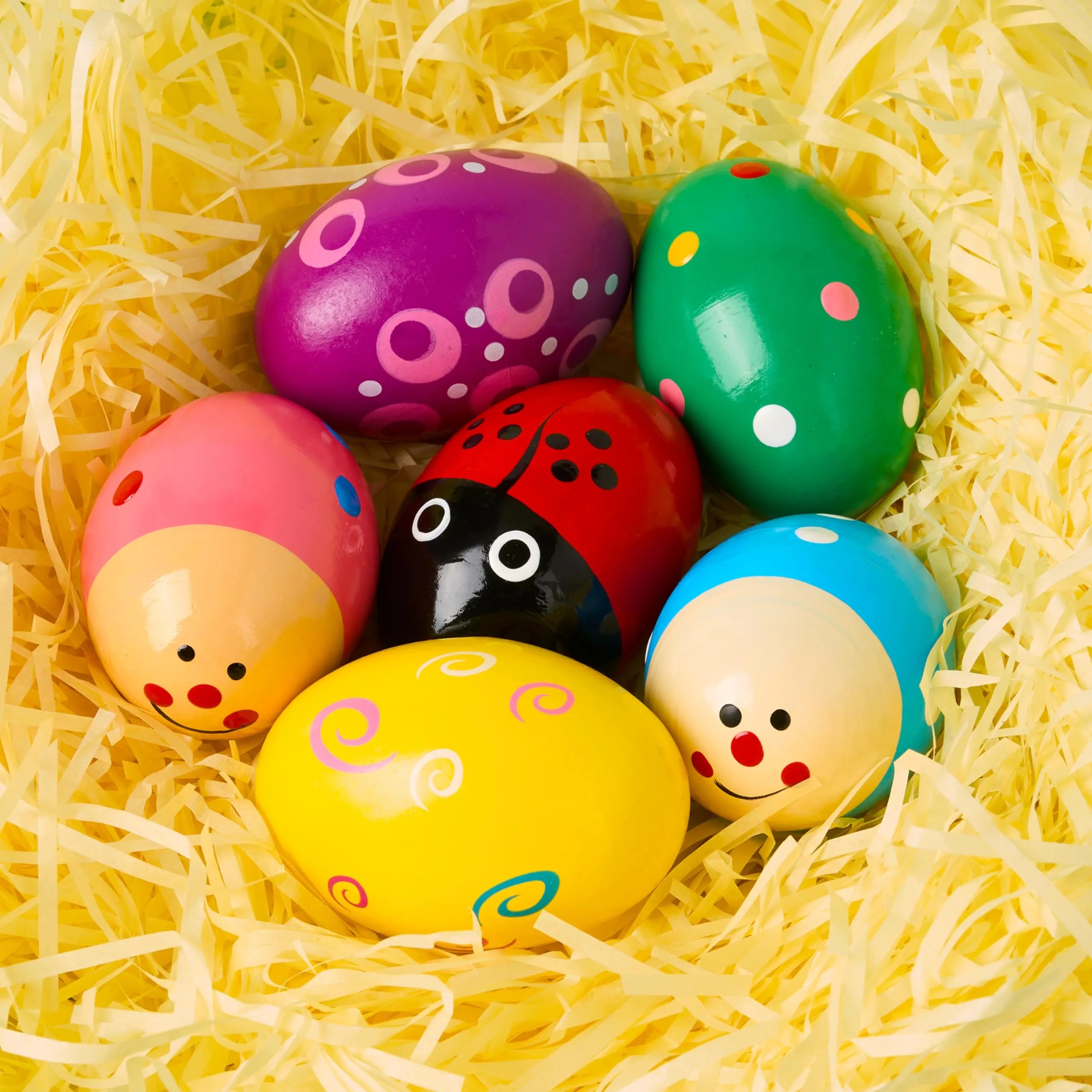 6Packs Easter Wooden Egg Shakers Maracas Percussion Musical - Image 7