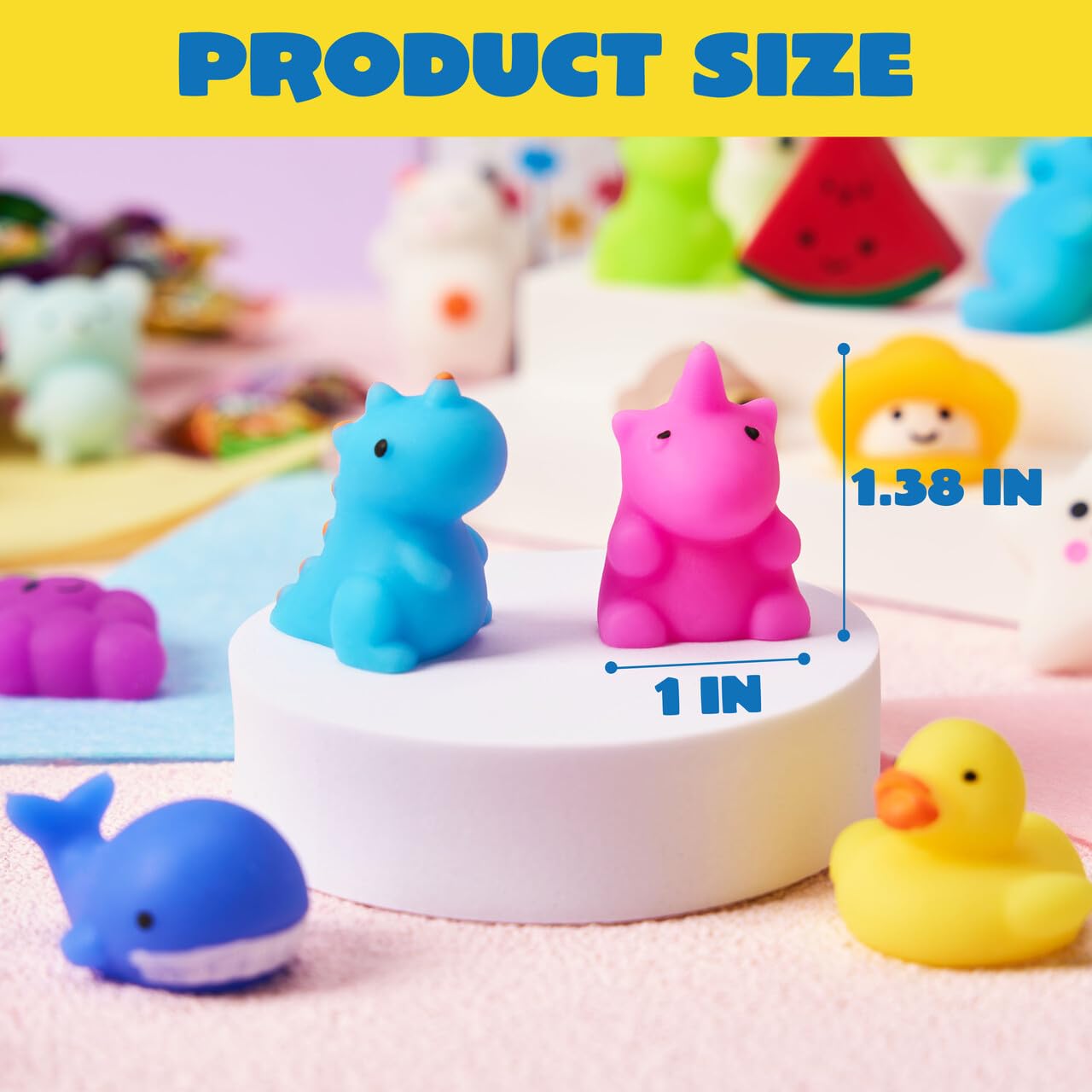 Random 25 Pack Mini Squishy Mochi, Party Favors for Kids - Image 6