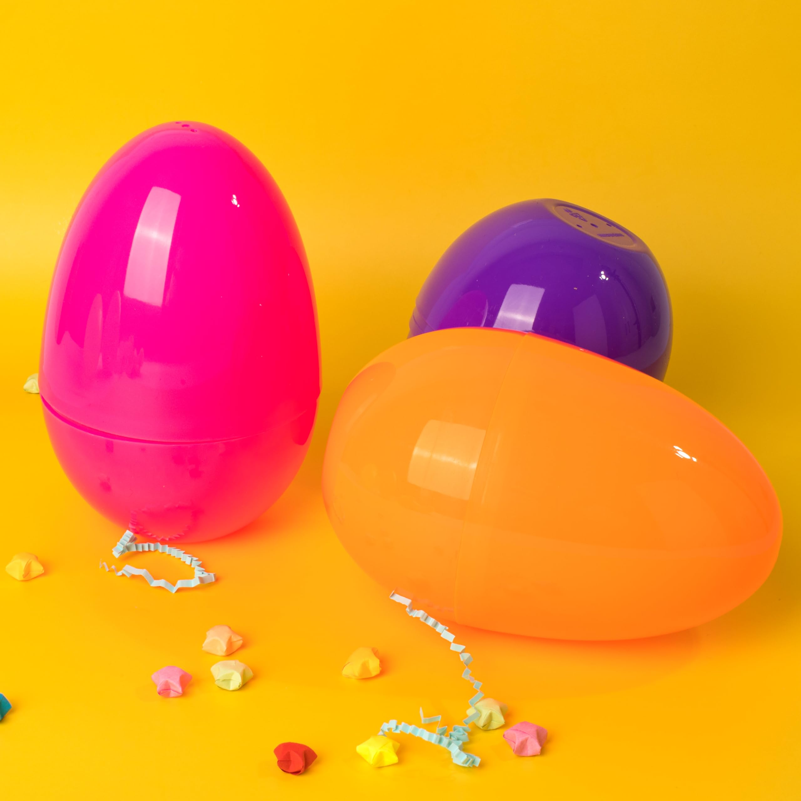 6Pcs 7 Jumbo Colorful Plastic Easter Egg Shells for Easter Egg Hunt - Image 6