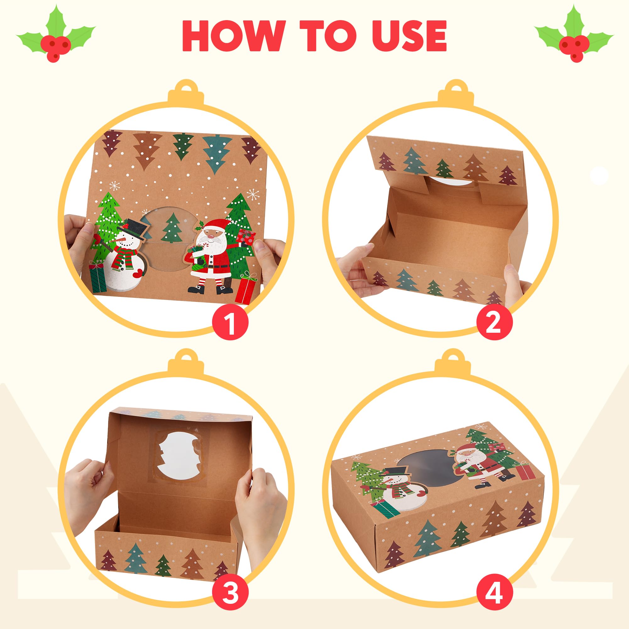 12PCS Christmas Cookie Boxes for Gift Giving - Image 6