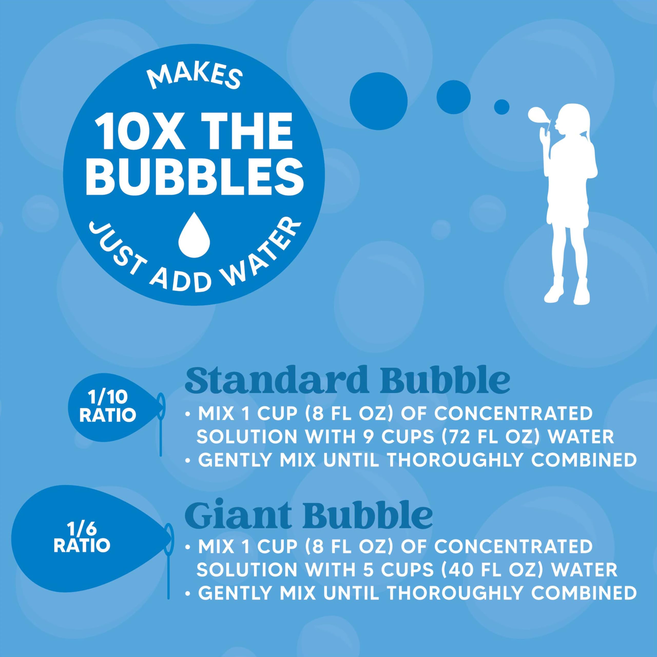 2 Bottles Bubbles Refill Solutions 64oz (up to 5 Gallon) for Bubble Machine - Image 5