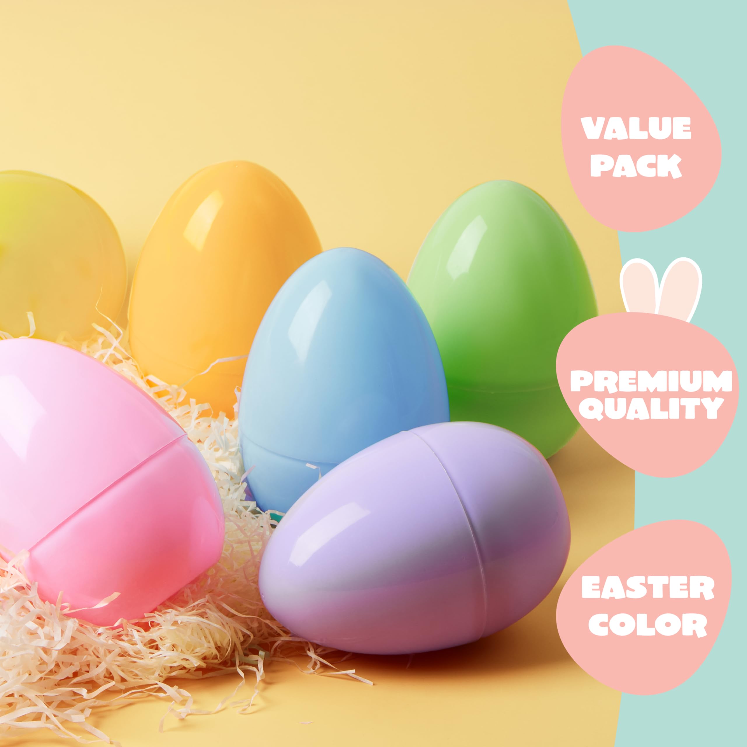 24Pcs Large Pastel Easter Eggs, 6 Inches Plastic Jumbo Eggs Fillable - Image 6