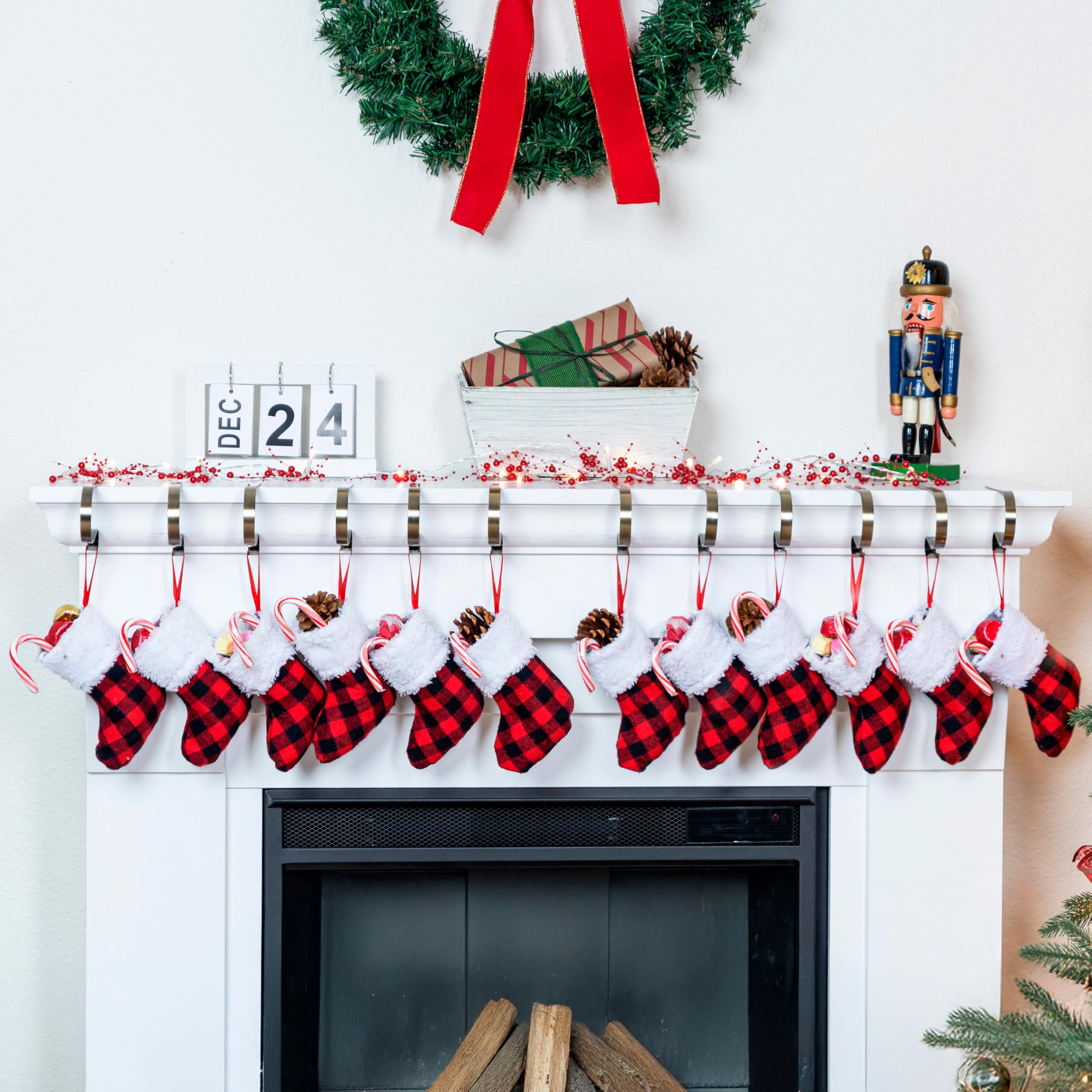 24 PCS 5” Mini Christmas Stocking - Image 6