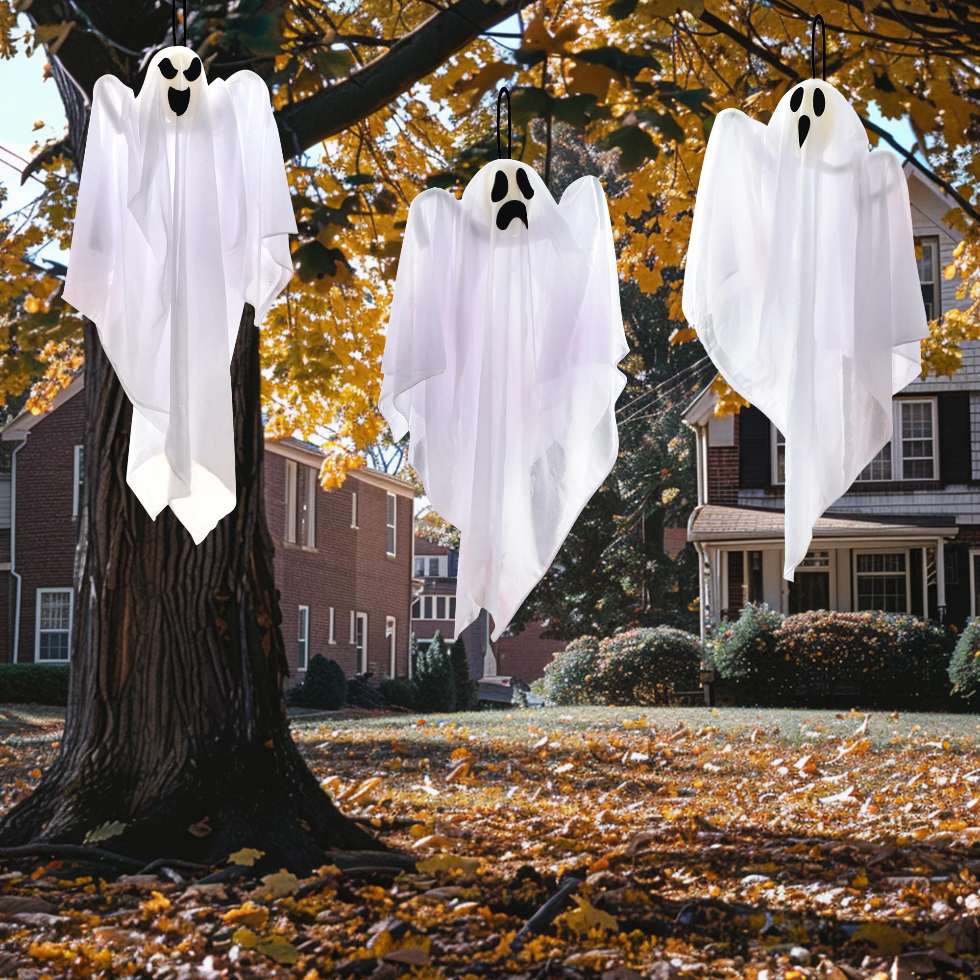 1 PC 27.5 Halloween Hanging Ghosts Decorations Outdoor - Image 6
