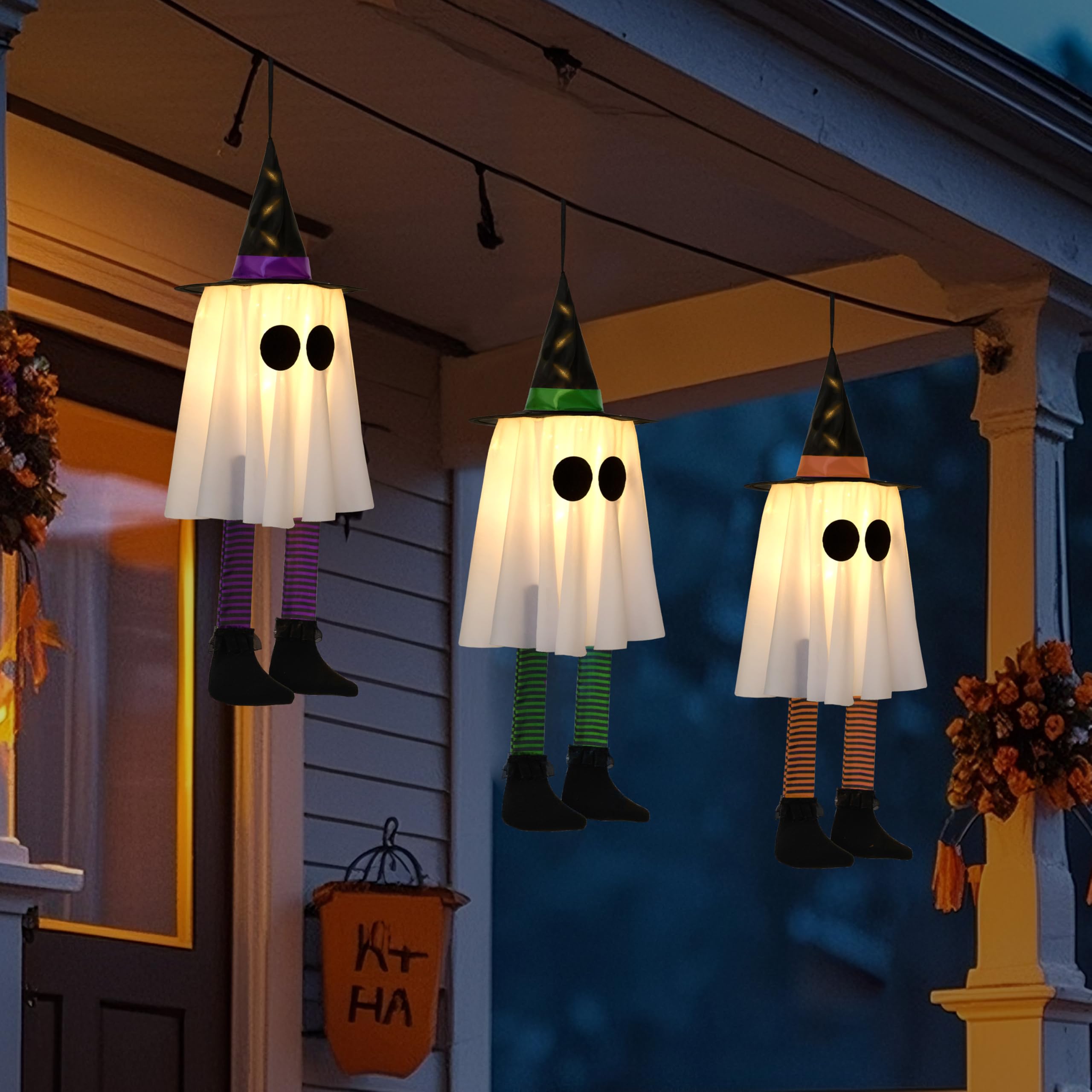 23.6 3PCS Halloween Hanging Ghosts Decorations Outdoor - Image 6