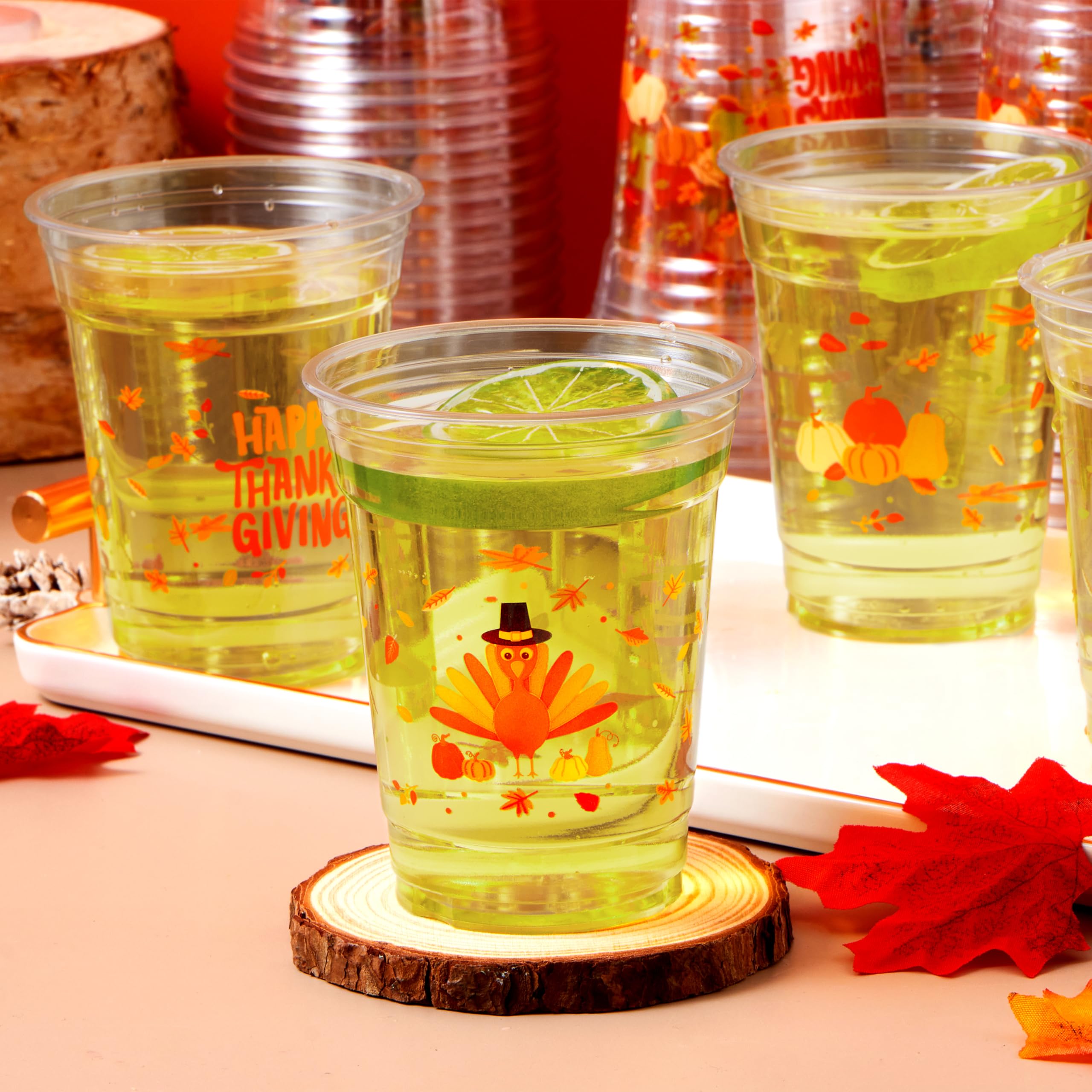 50 Pcs Thanksgiving Plastic Cups Disposable - Image 6