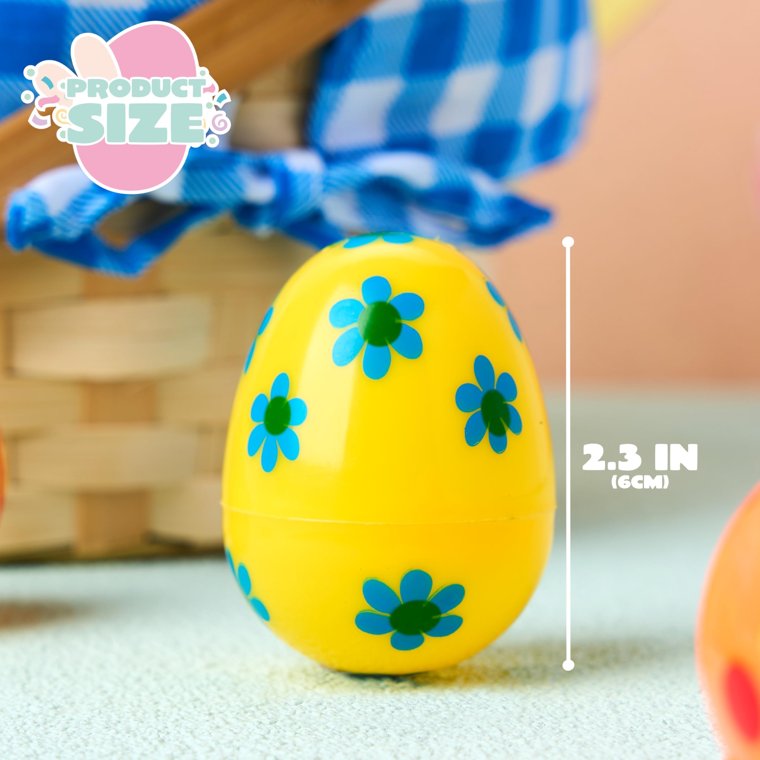 50 Pcs Plastic Printed Bright Easter Eggs for Easter Hunt - Image 6