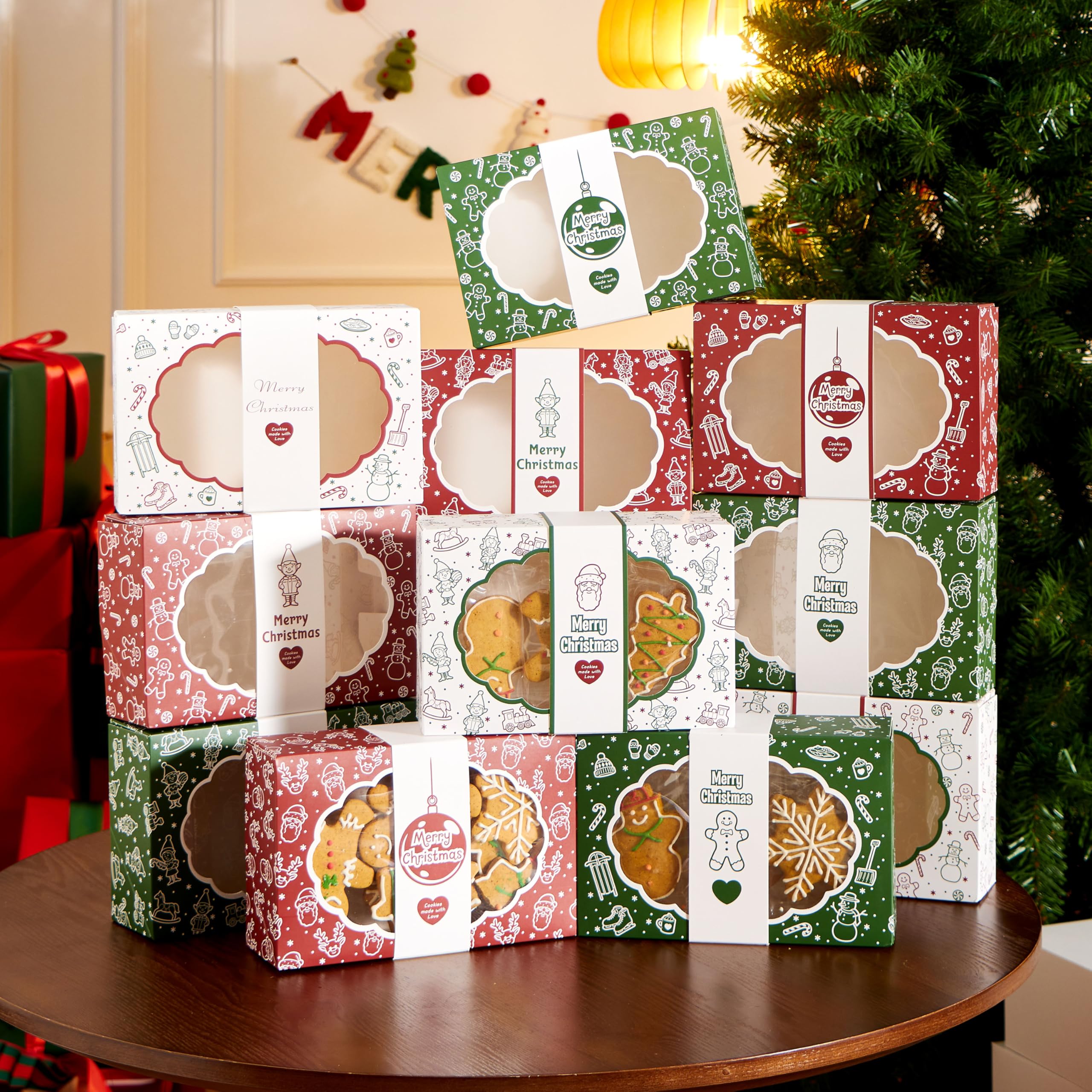 12PCS Christmas Cookie Boxes for Gift Giving - Image 9