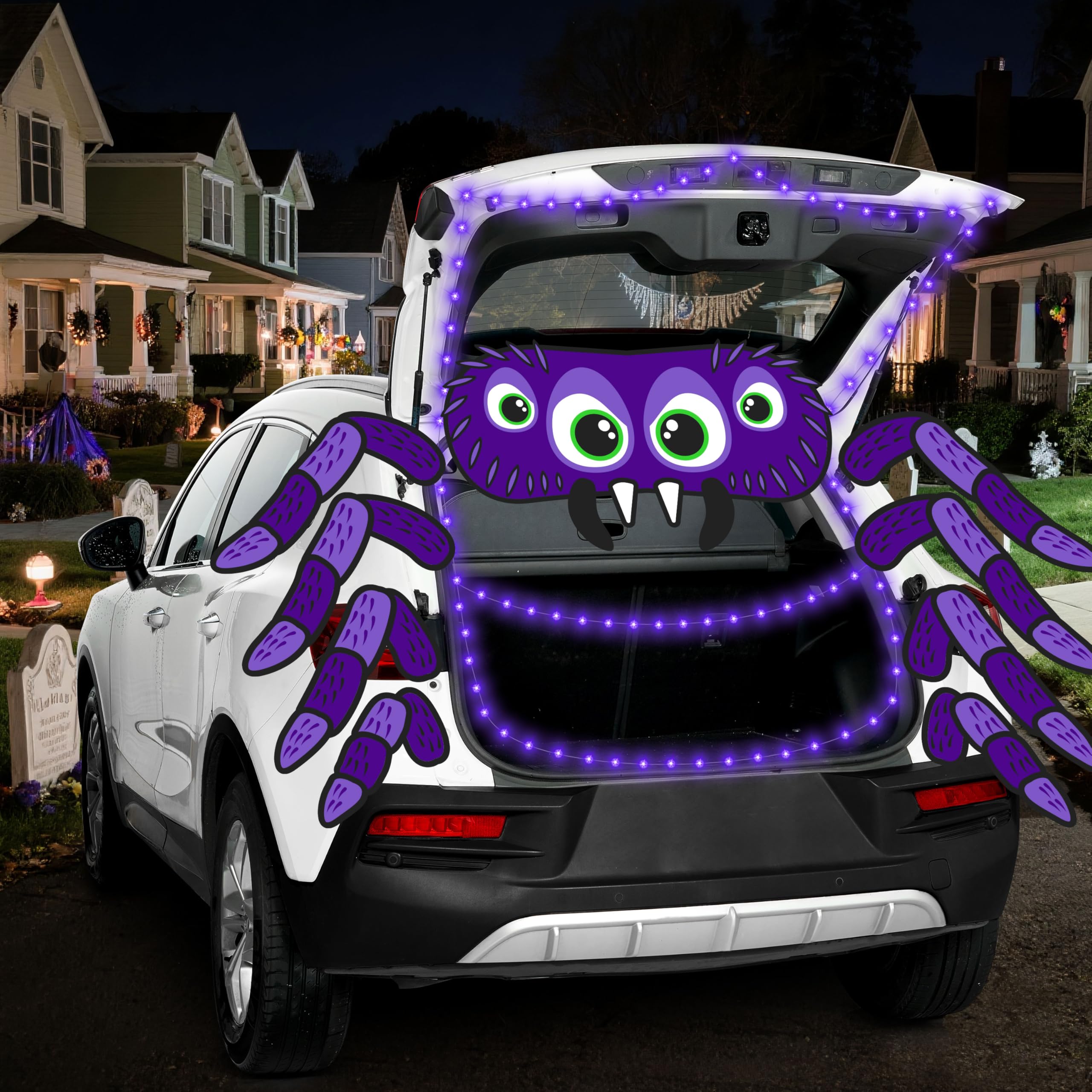 Halloween Trunk or Treat Car Decorations Kit Spider Theme - Image 6