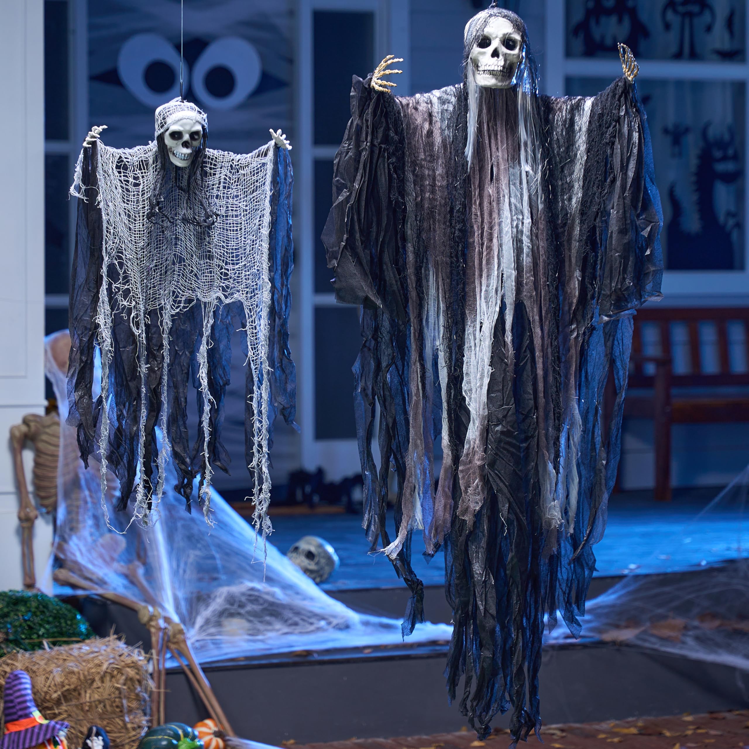 2 Pcs Halloween Hanging Grim Reaper Decorations Outdoor - Image 7