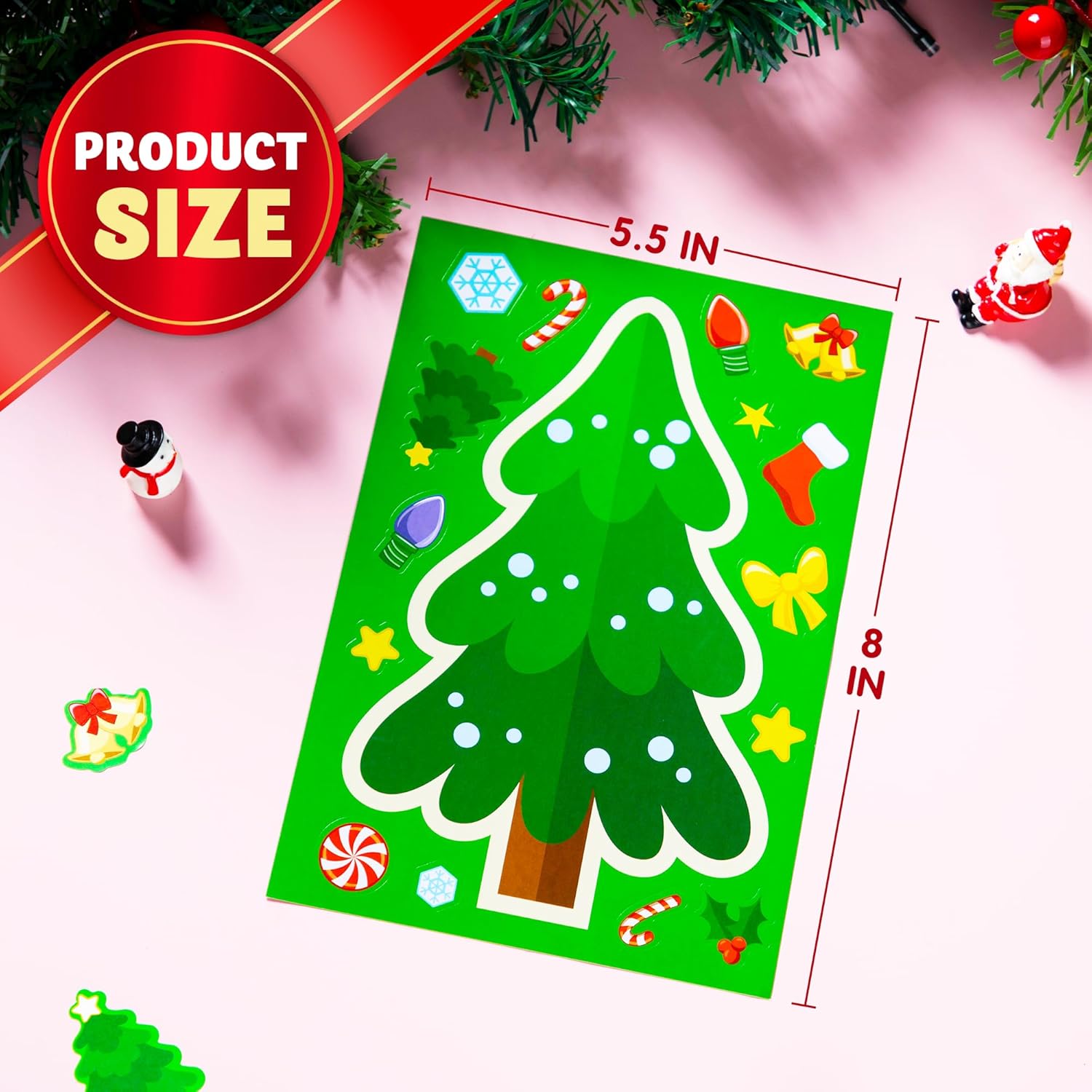 24 Pcs Christmas Tree Stickers, Make Your Own Christmas Tree Stickers Sheets - Image 6