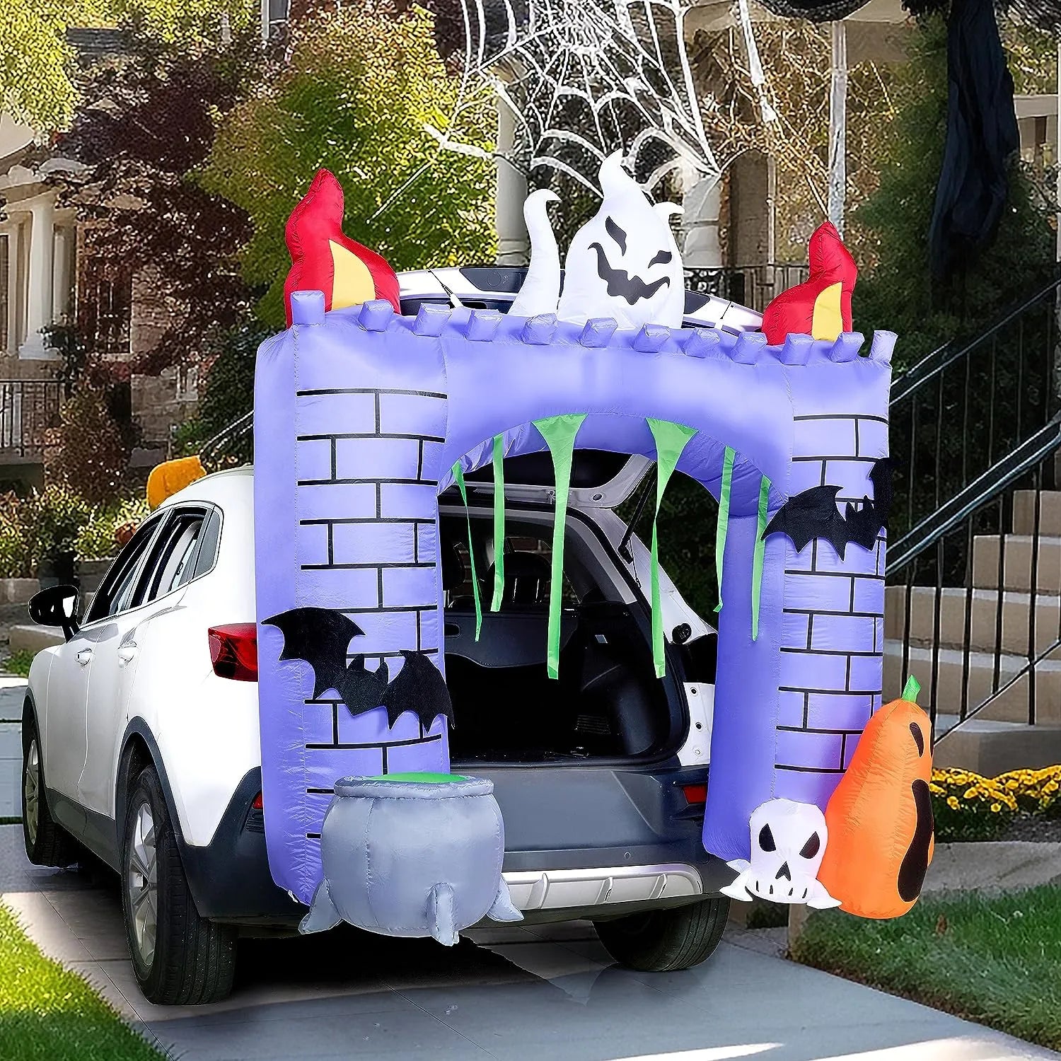 6ft Haunted Castle Trunk or Treat Halloween Inflatable - Image 4