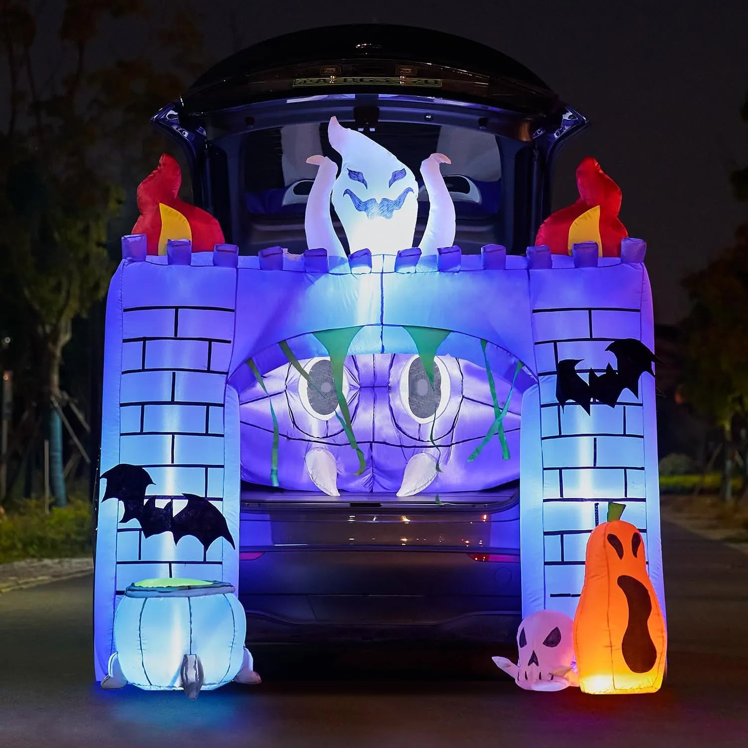 6ft Haunted Castle Trunk or Treat Halloween Inflatable - Image 2