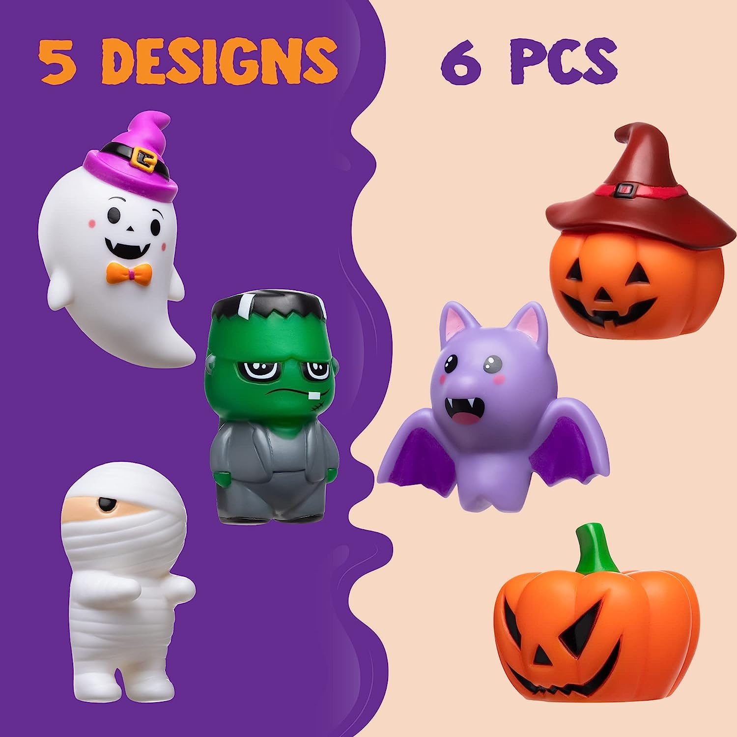 Halloween Light-up Bath Toys, 6 Pcs - Image 7