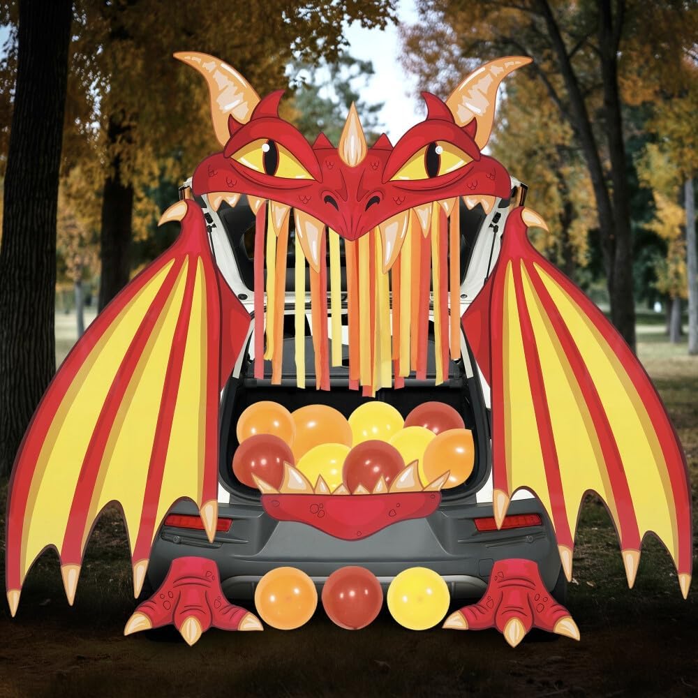 Halloween Fire Dragon Trunk Or Treat Car Decorations Kit - Image 3
