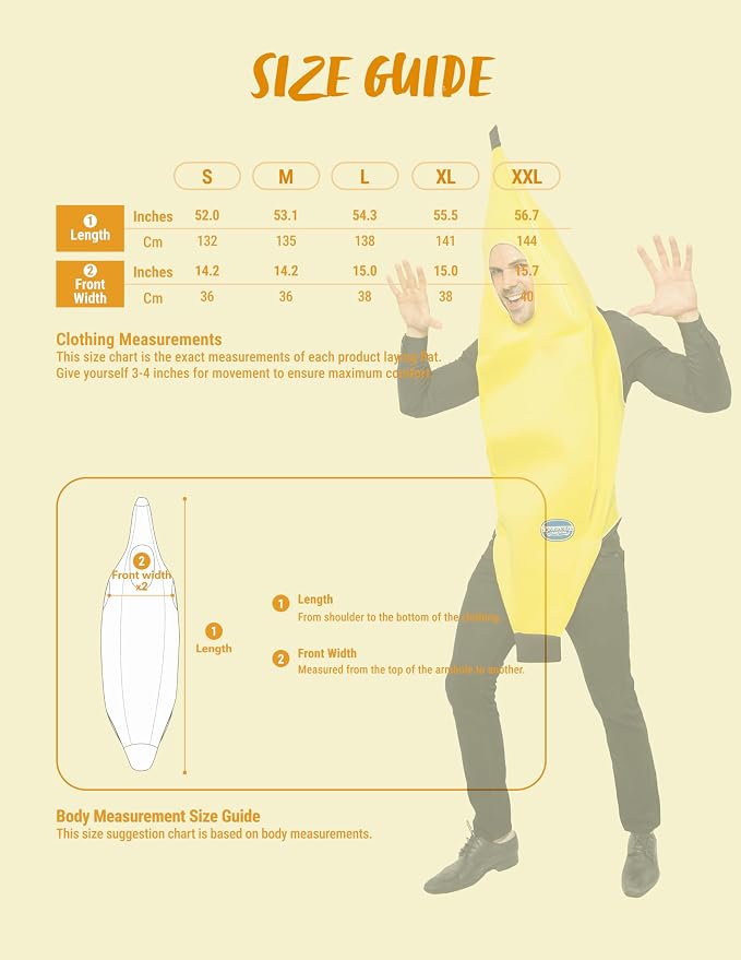 JOYIN Adult Deluxe Banana Costume Set - Halloween Dress-Up & Cosplay - Image 6