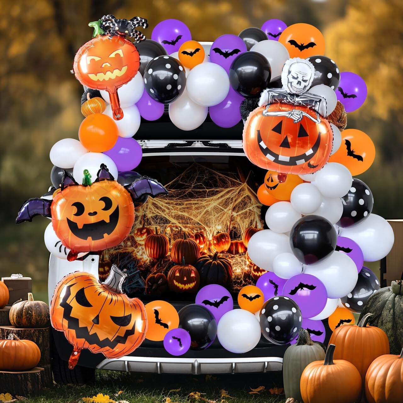 Halloween Trunk or Treat Car Pumpkin Decoration Kit - Image 3