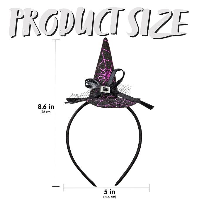 JOYIN Purple Witch Hat Headband - Cute Halloween Costume Accessory - Image 3