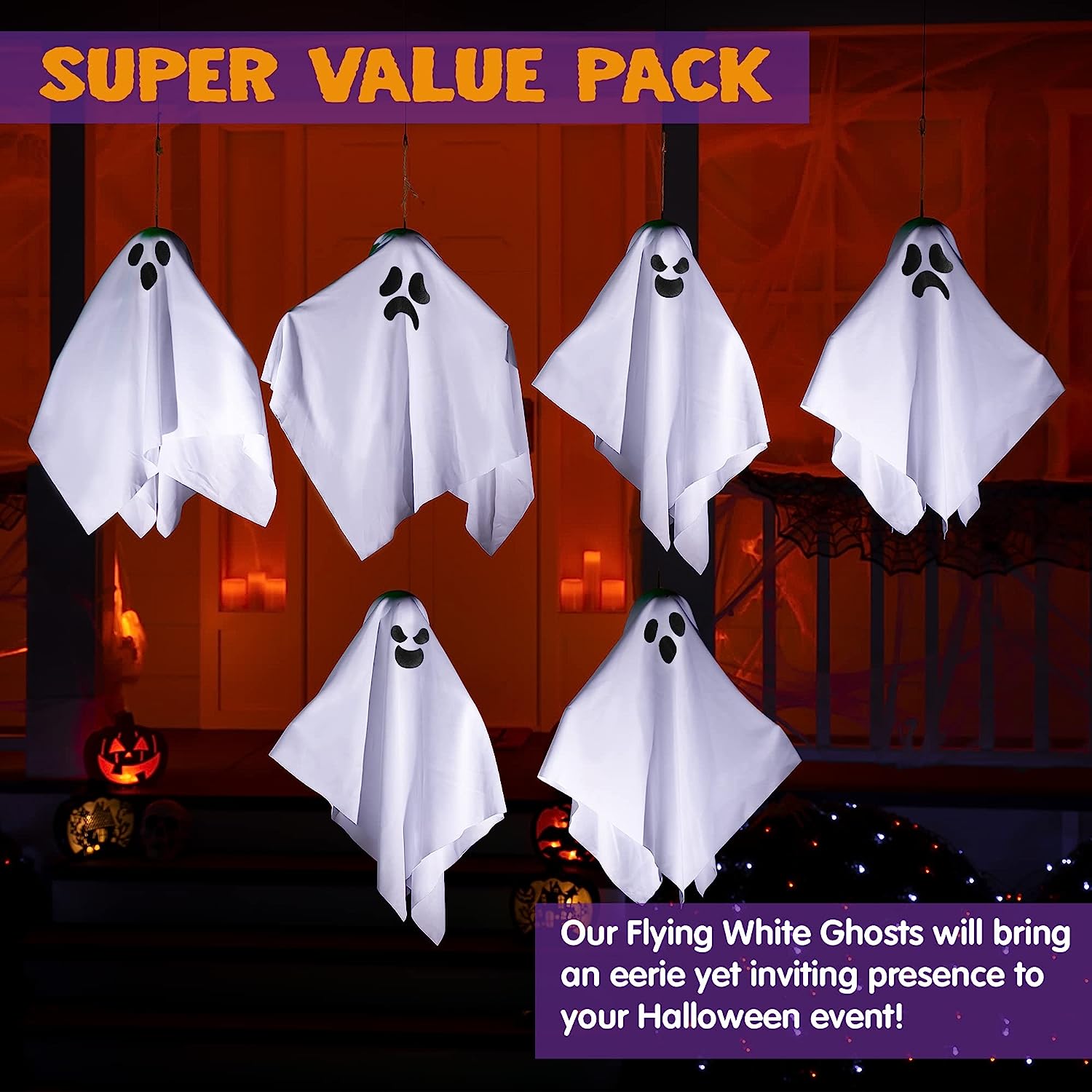 6 Pcs White Ghost 19.6in - Image 3