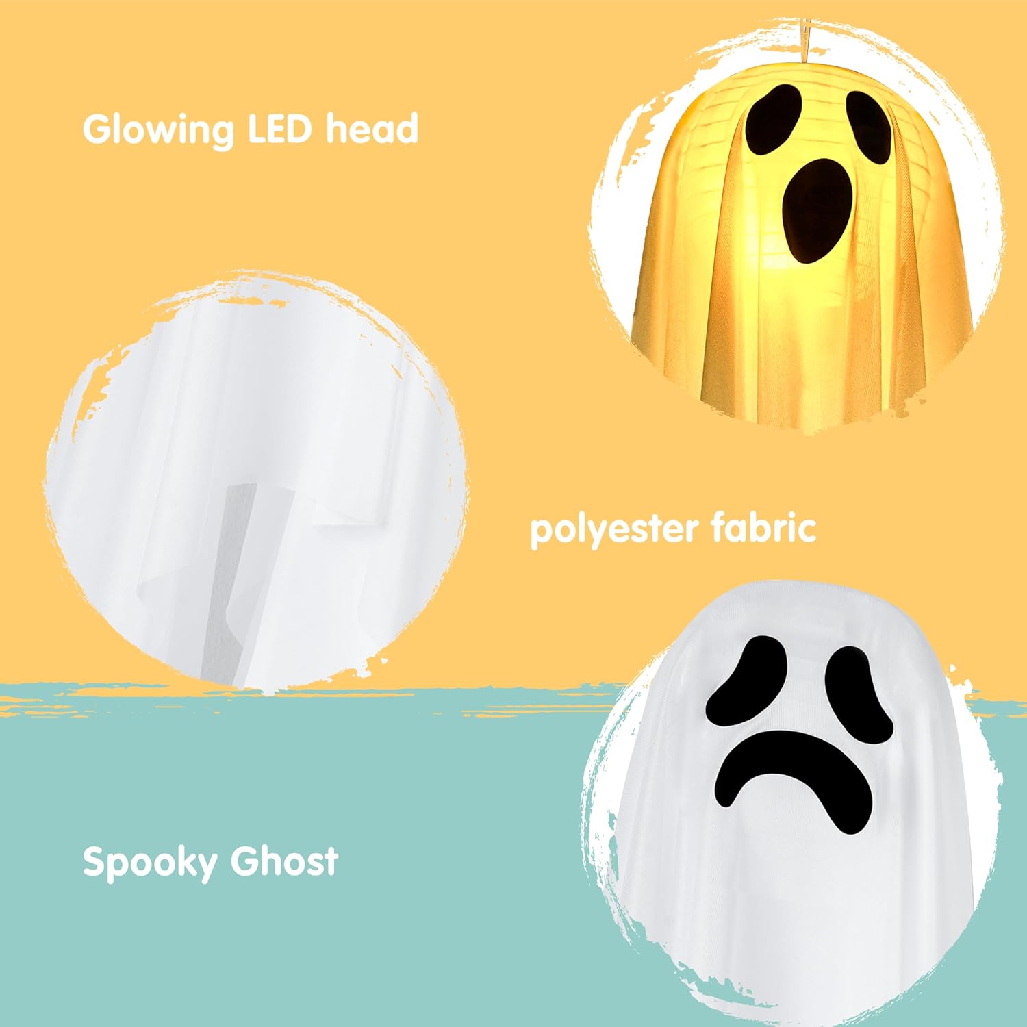 6 Pcs Halloween Decorations Hanging Ghosts Outdoor - Image 7